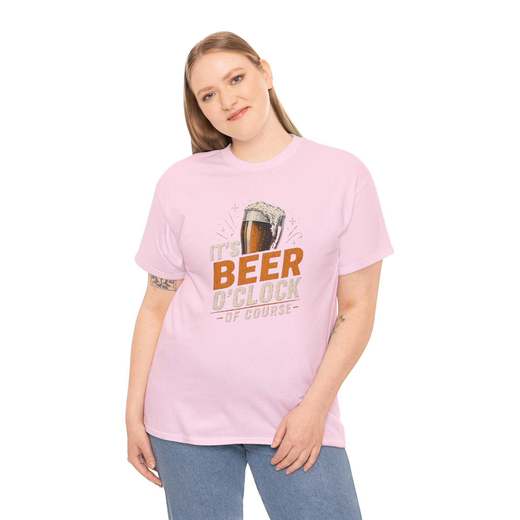 Beer O'Clock T-Shirt | Funny Beer Lover Tee | Humorous Drinking Graphic T-Shirt | Gift for Beer Fans