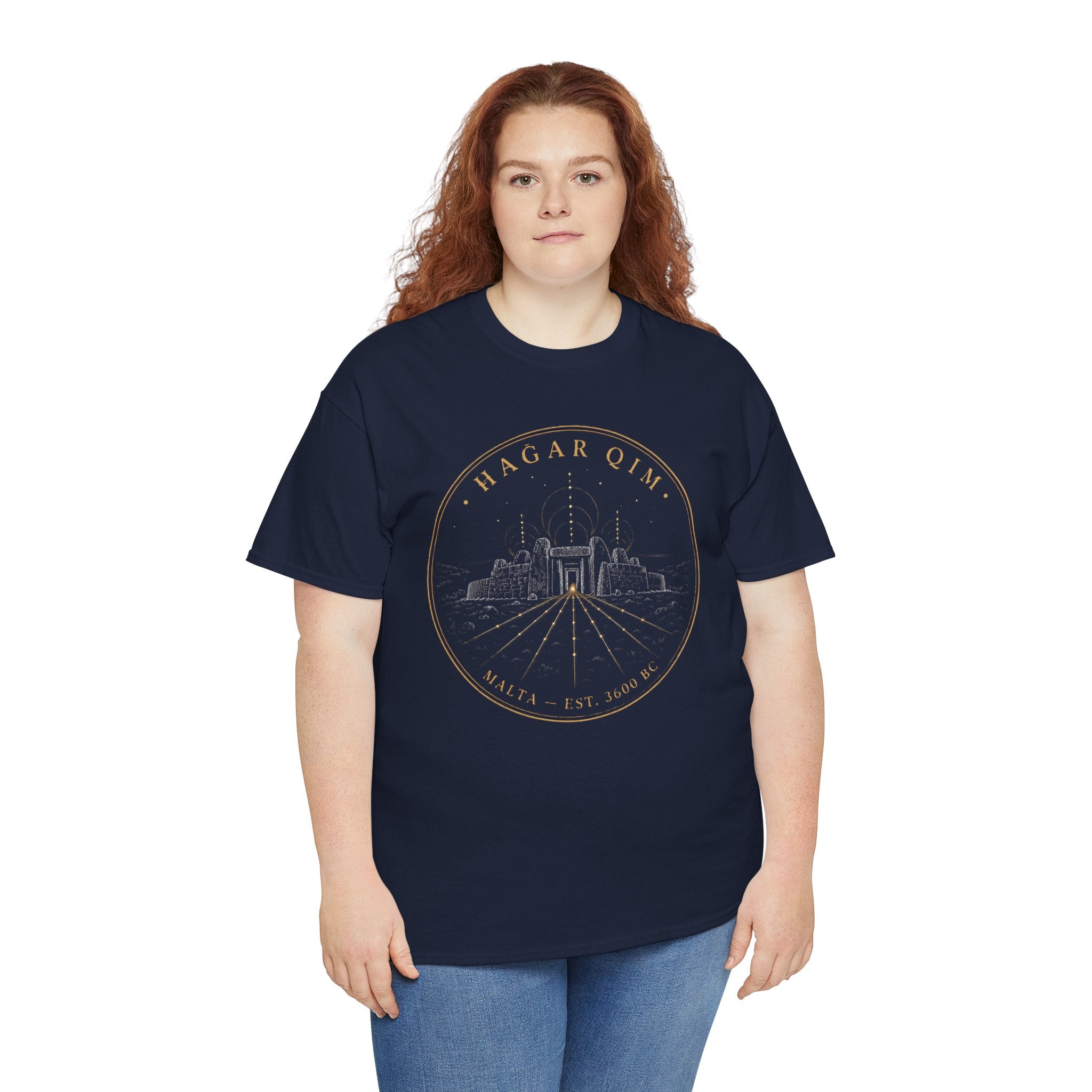 Hagar Qim T-Shirt | Ancient Maltese Megalithic Temple Design | Malta Est. 3600 BC | Sacred Sites Graphic T-Shirt