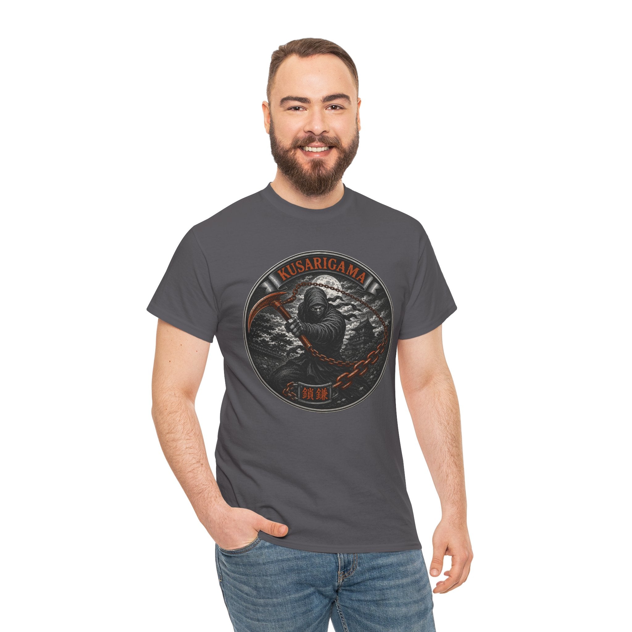 Kusarigama Sickle and Chain T-Shirt | Japanese Weapon Tee