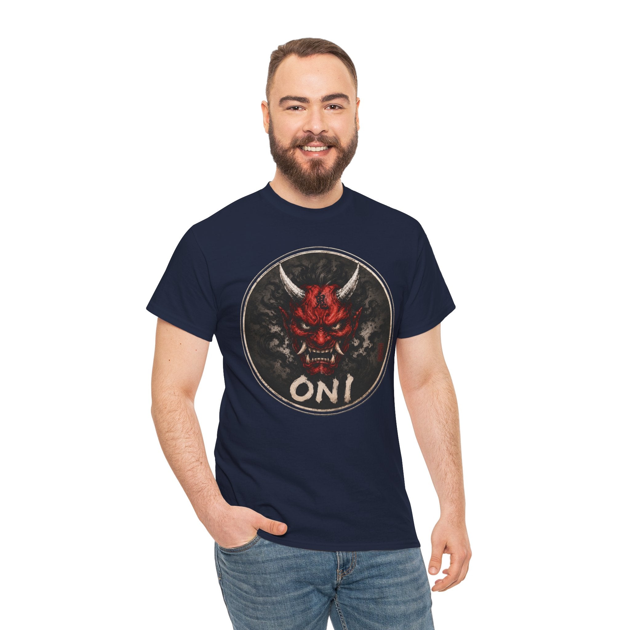 Oni Demon Mask T-Shirt | Japanese Yōkai Folklore Tee
