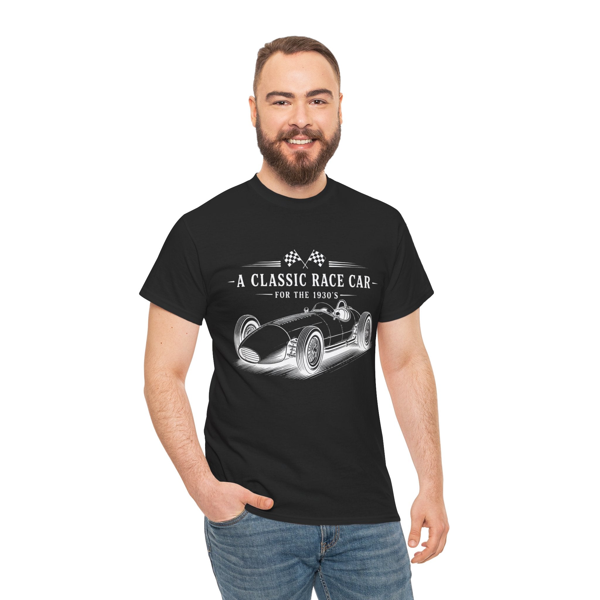 Classic Race Car Tee — Vintage Auto Illustration "A Classic Race Car for the Ages"