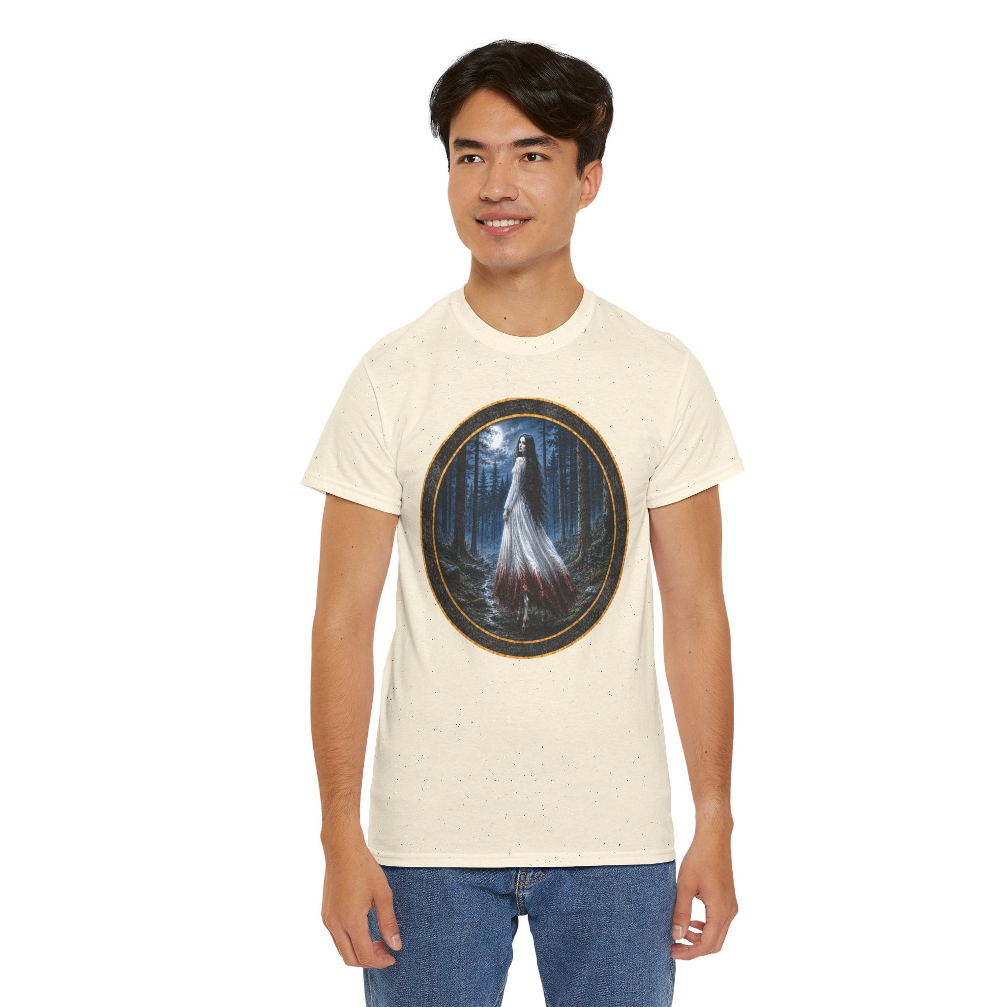 The Baobhan Sìth - Gothic Forest Bride T-Shirt – Haunted Bridal Ghost Artwork Tee