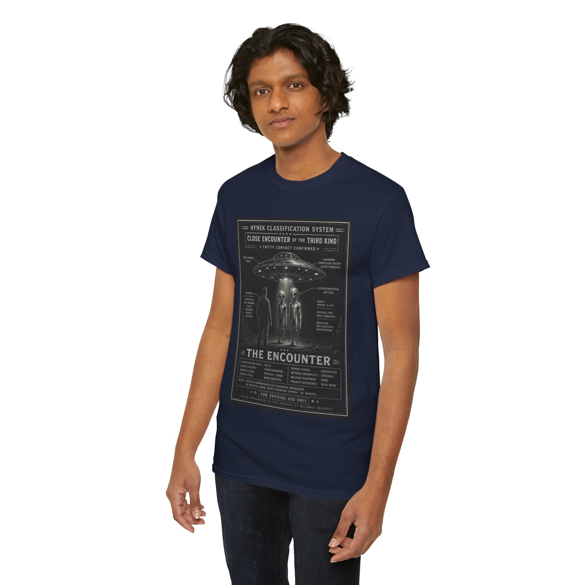 The Encounter – Close Encounter of the Third Kind Field Classification Guide Vintage Graphic T-Shirt