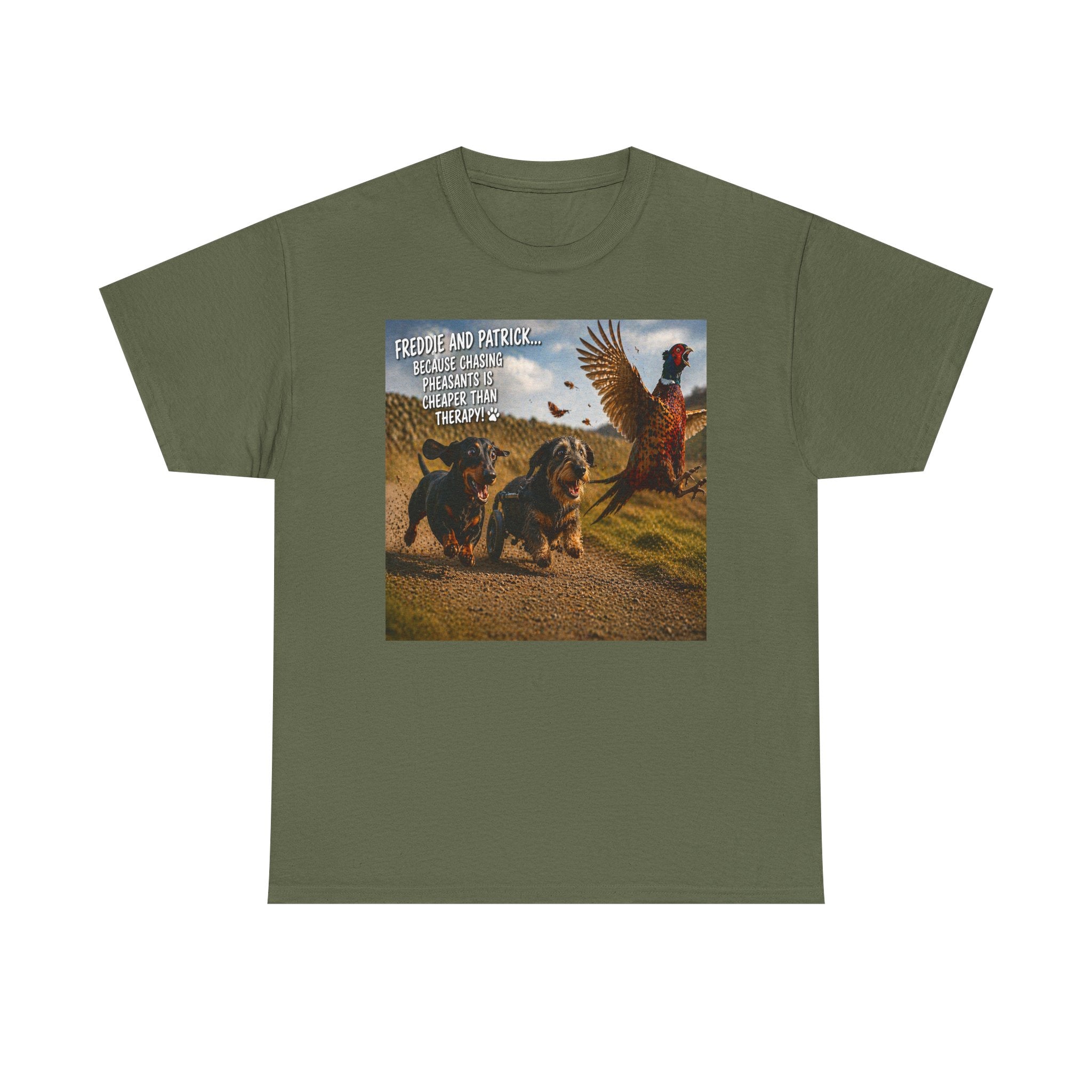 Patriotic Dachshunds & Turkey Tee — "Freedom and Patriotism" Graphic T-Shirt