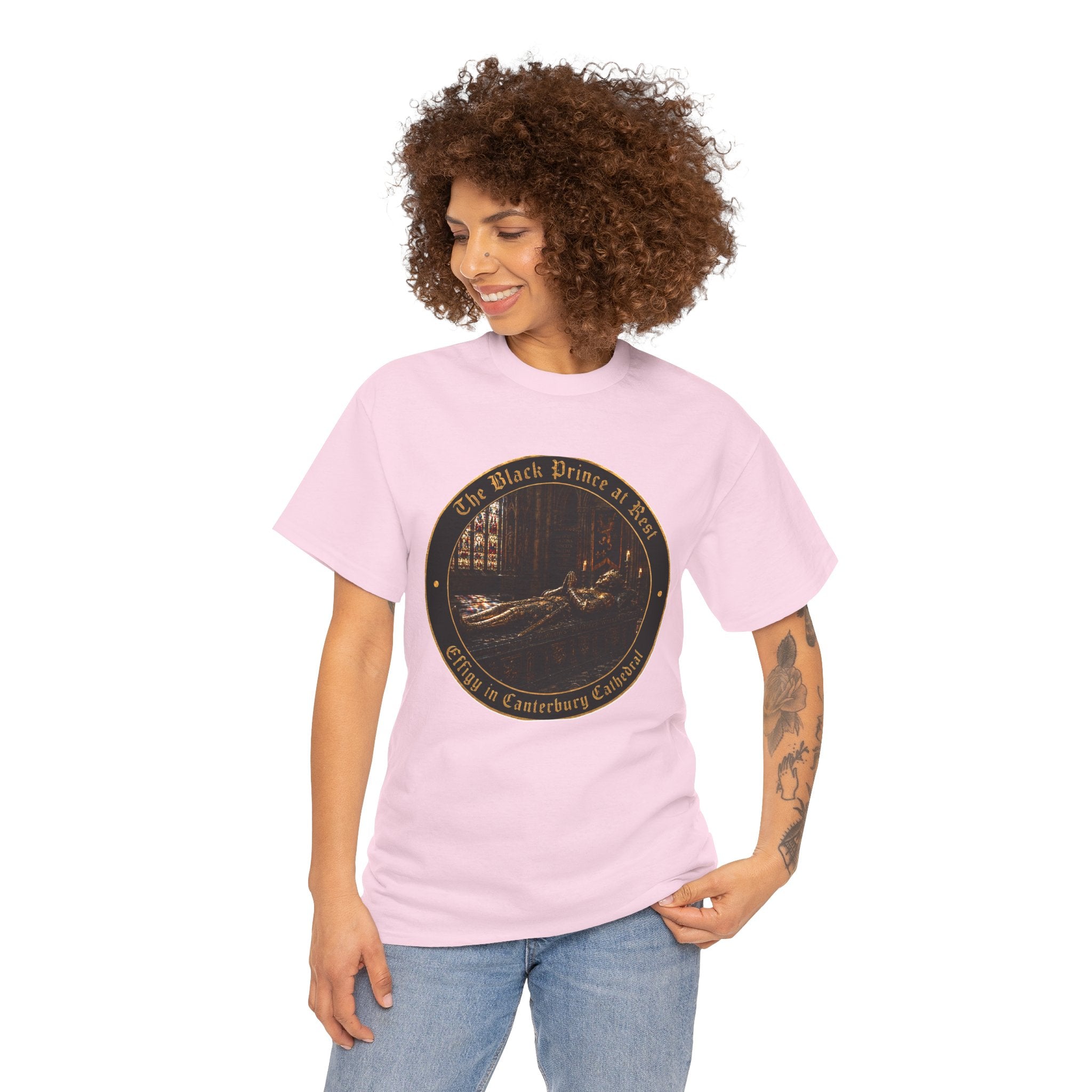 Black Prince Effigy T-Shirt — "The Black Prince at Rest" Canterbury Cathedral Roundel Graphic Tee