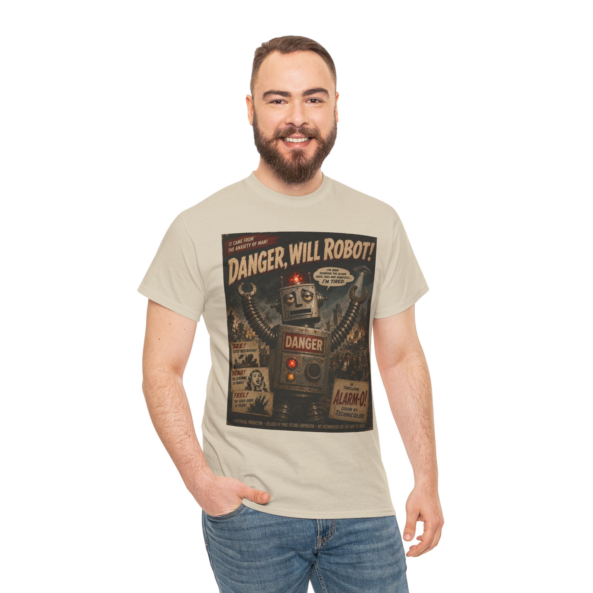 Danger, Will Robot! – Retro B-Movie Sci-Fi Robot T-Shirt
