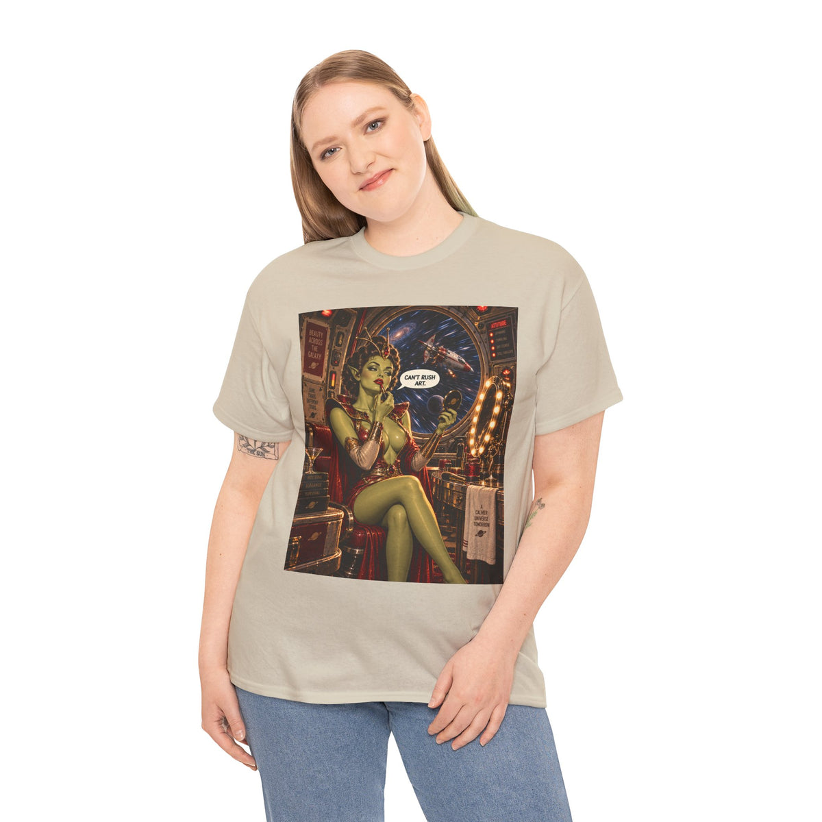Can't Rush Art Retro Alien Space Queen T-Shirt