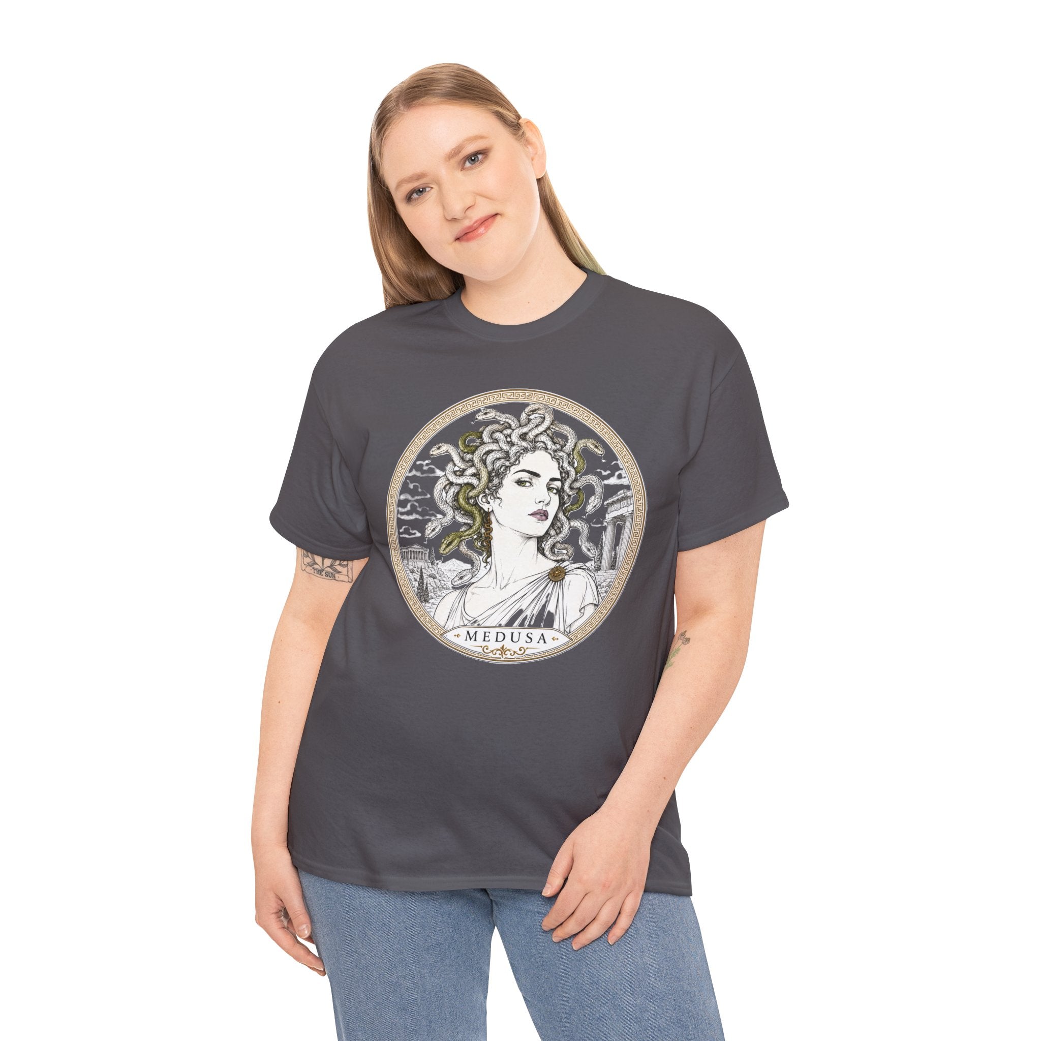 Medusa Greek Mythology T-Shirt — Ancient Warrior Gorgon Serpent Queen