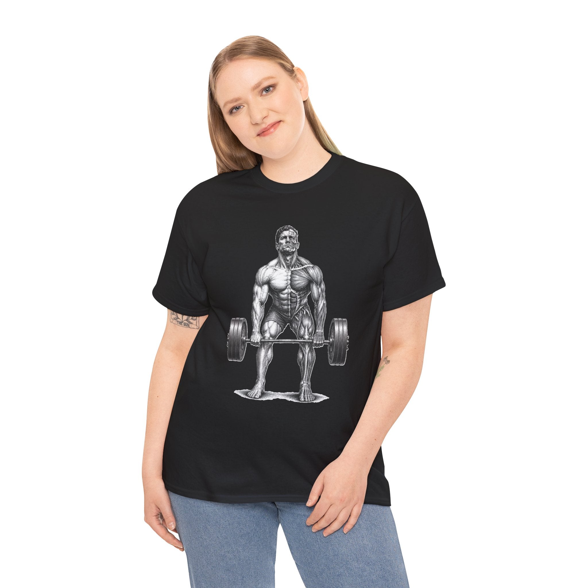 Anatomical Deadlift T-Shirt | Muscle Study Weightlifting Tee