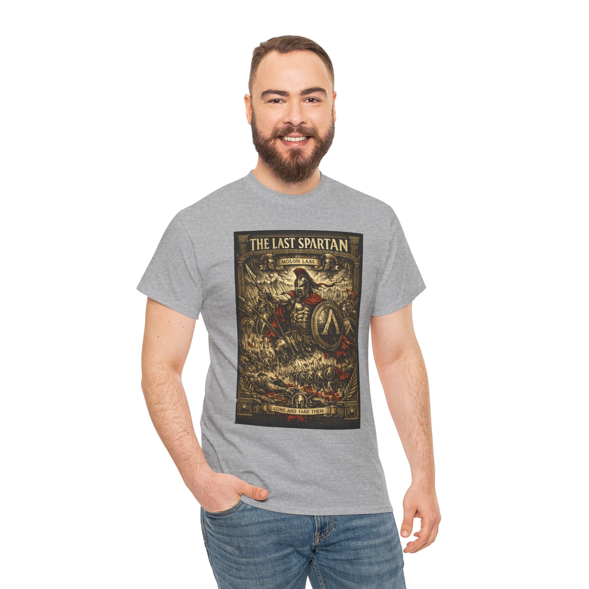 The Last Spartan T-Shirt | Molon Labe Leonidas Graphic Tee | 300 Spartans Thermopylae Historical Shirt | Ancient Greek Warrior Art