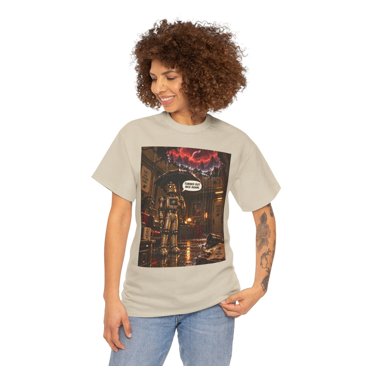 Turned Out Nice Again Retro Robot T-Shirt