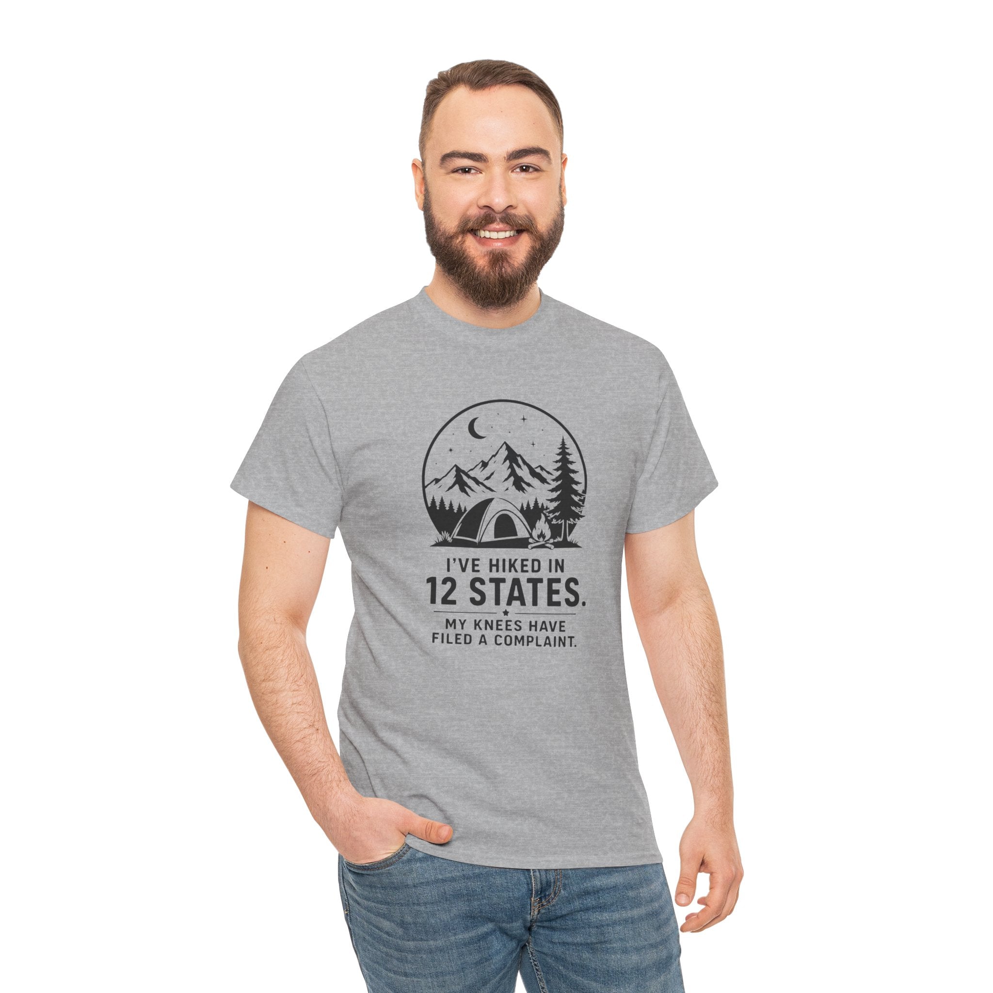 Hiking Tee — "I've Hiked in 12 States" Camping Graphic T‑Shirt
