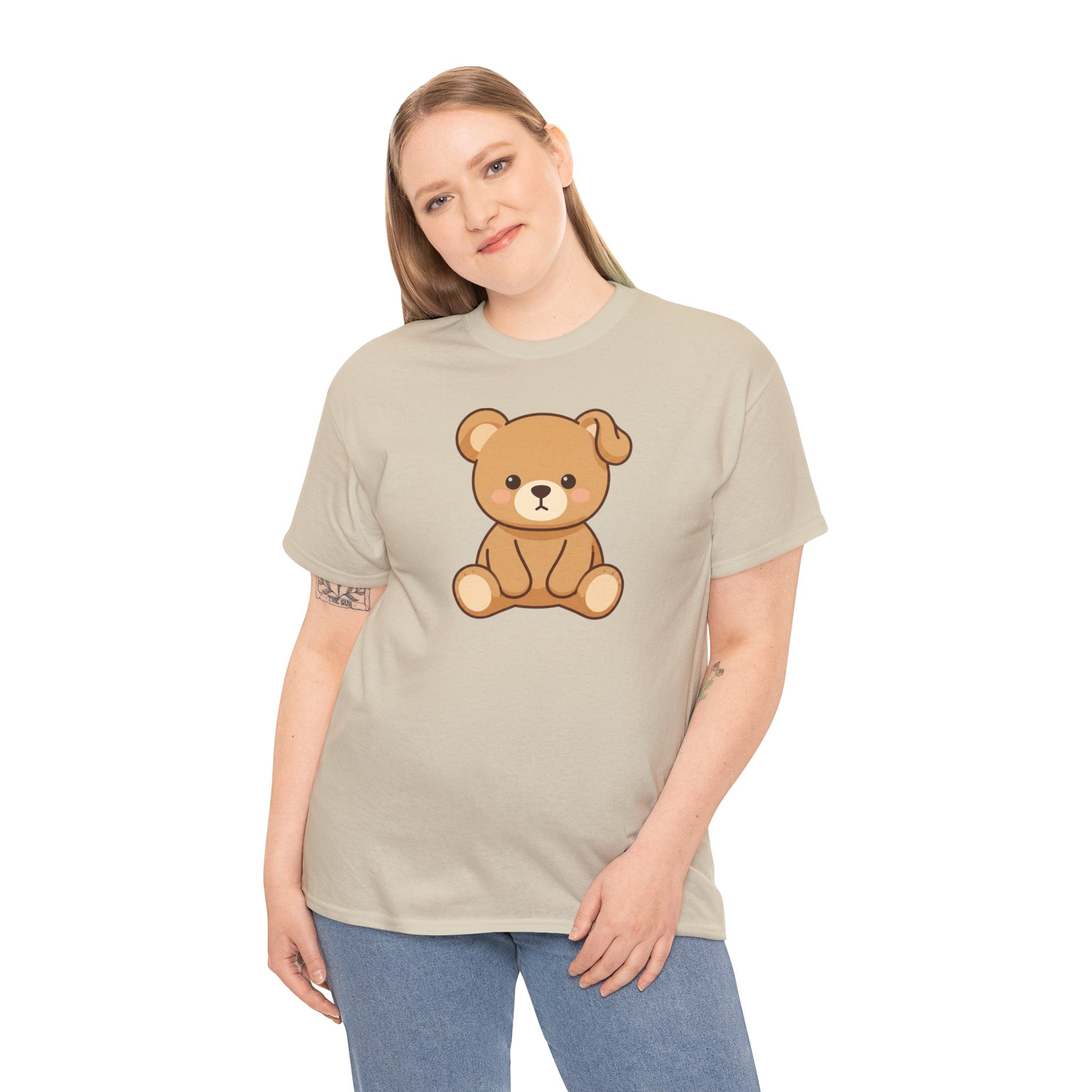 🐻 "Bushy the Bear" — Your New Cuddly Best FriendCute Teddy Bear Graphic Tee — Kids & Adult Casual Shirt