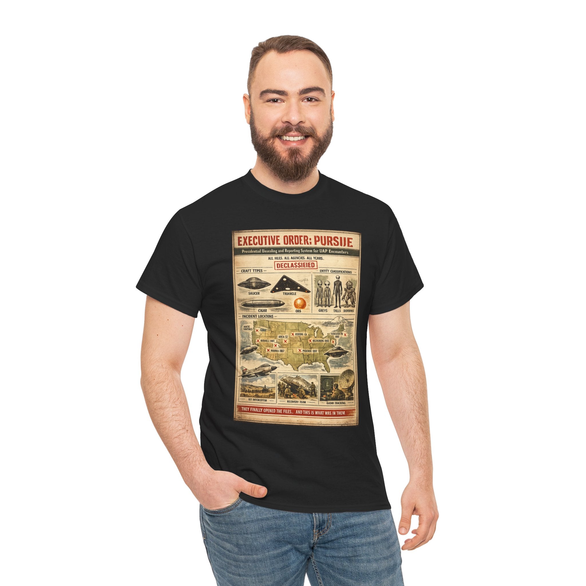 The Disclosure – Pentagon UAP Files Declassified 1940s Technical Field Brief Vintage Graphic T-Shirt