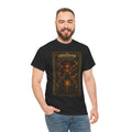 The Observer T-Shirt | Occult All Seeing Eye Graphic Tee | Esoteric Conspiracy Hooded Figure Shirt | Dark Academia Mystic Art