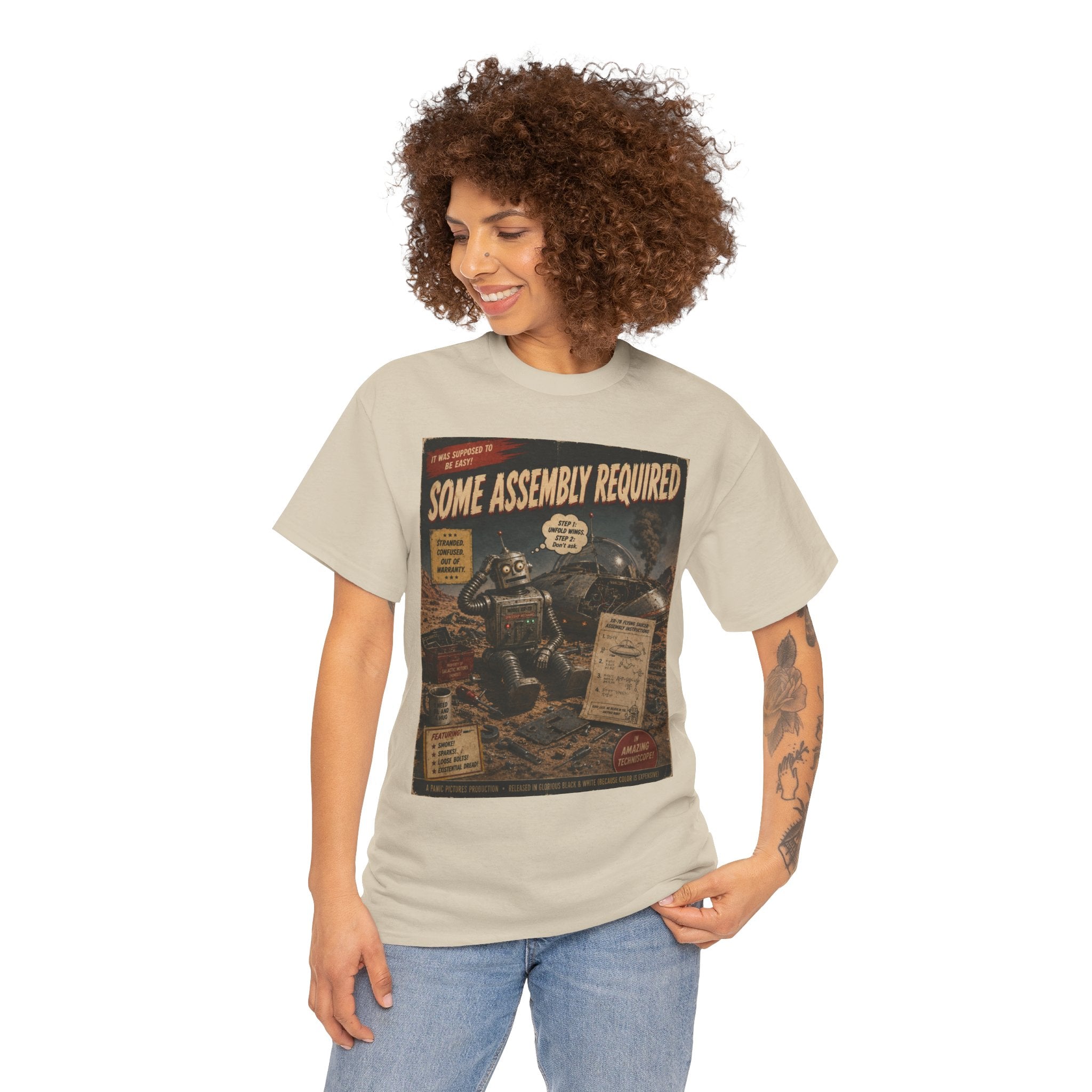 Some Assembly Required – Retro B-Movie Robot Mechanic T-Shirt