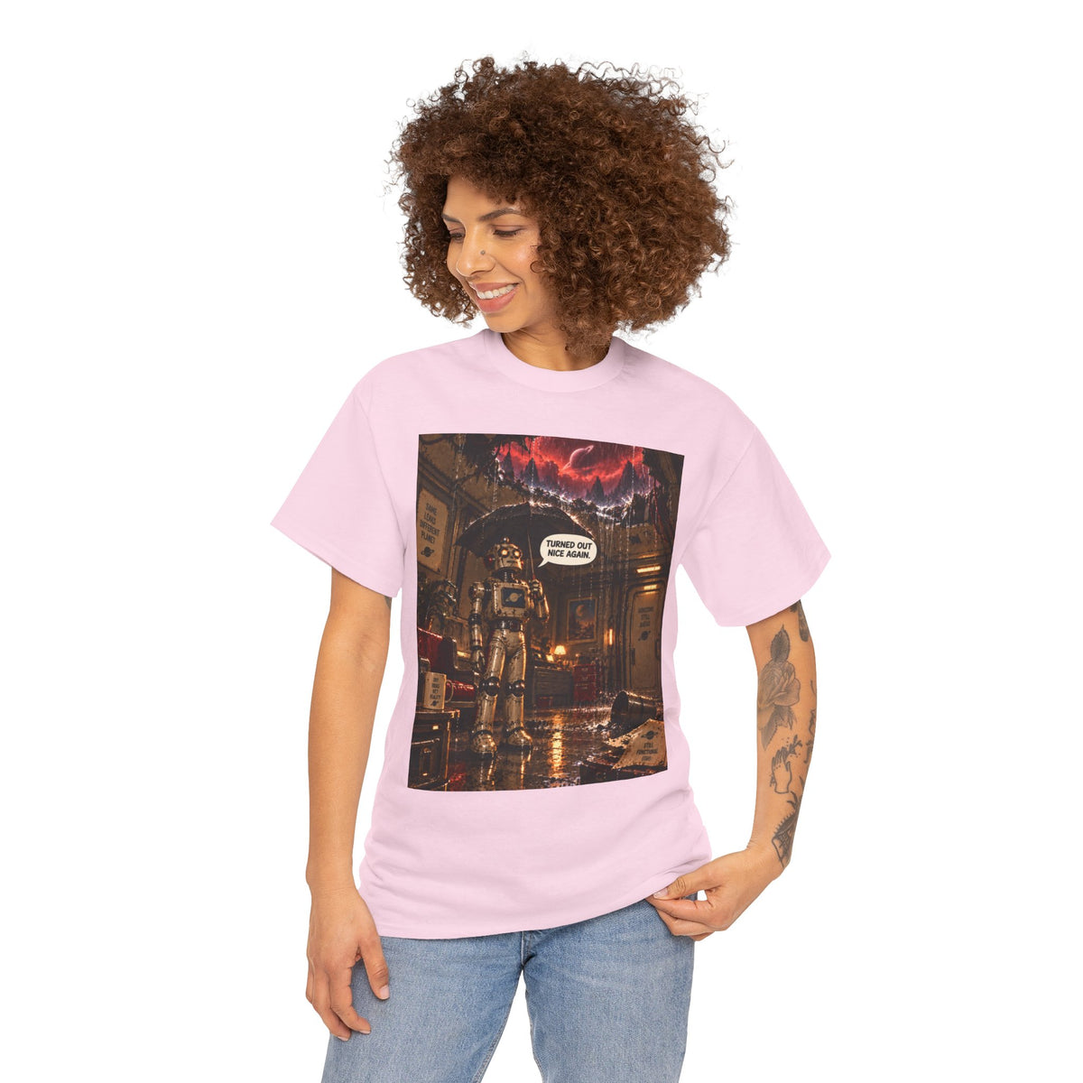 Turned Out Nice Again Retro Robot T-Shirt