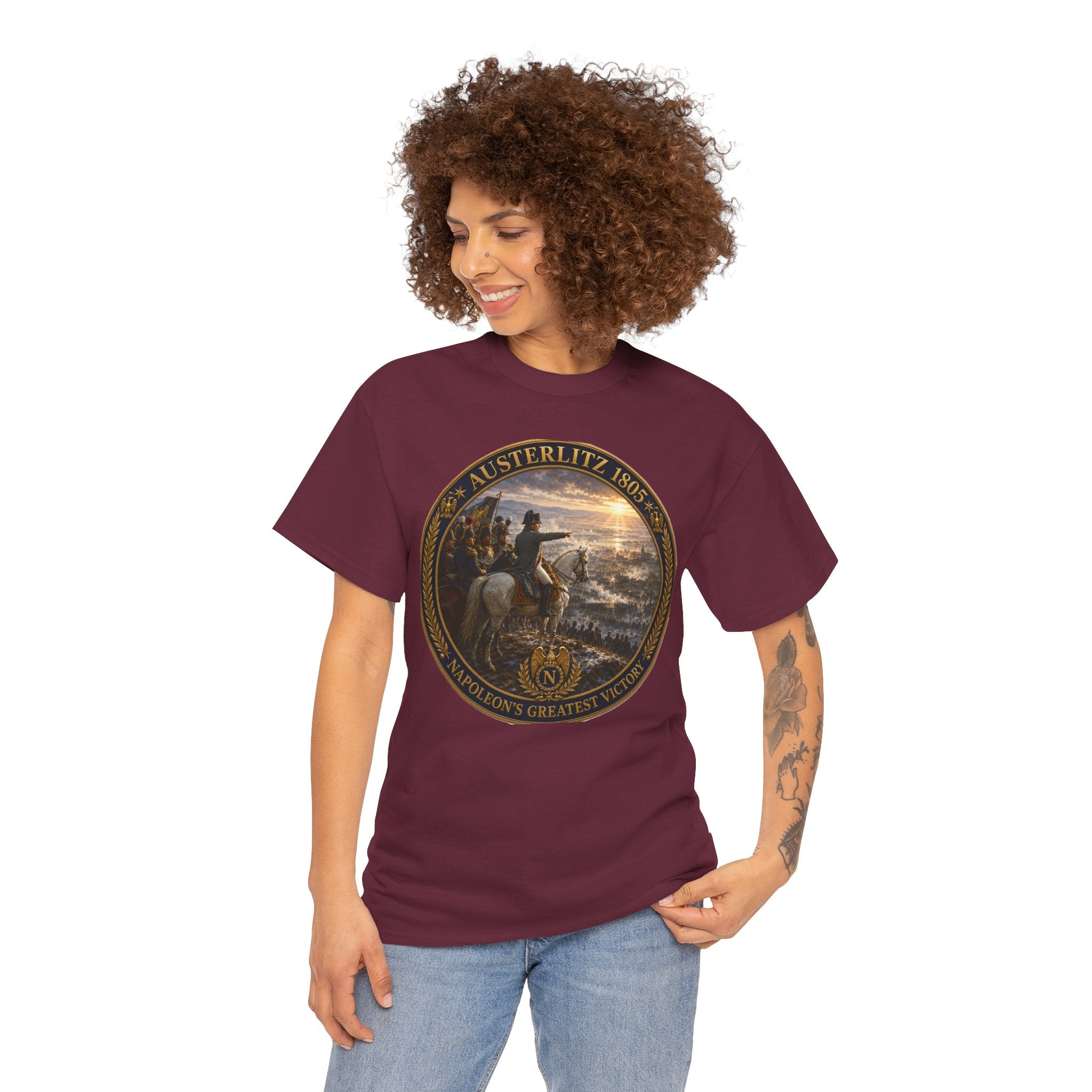 Austerlitz 1805 Battle Tee — Historical Napoleonic War Medal Design