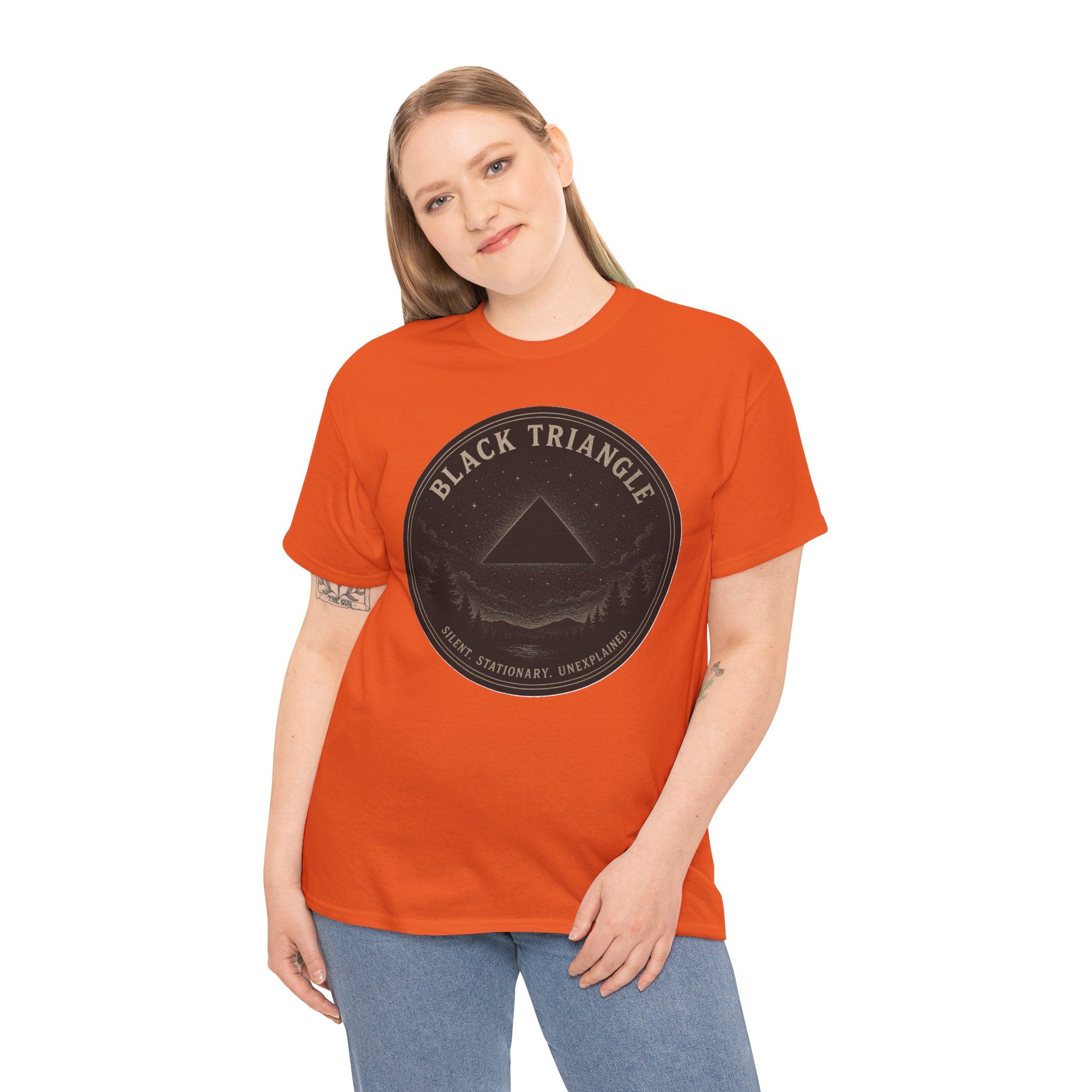 Black Triangle UFO T-Shirt | Silent Stationary Unexplained Tee