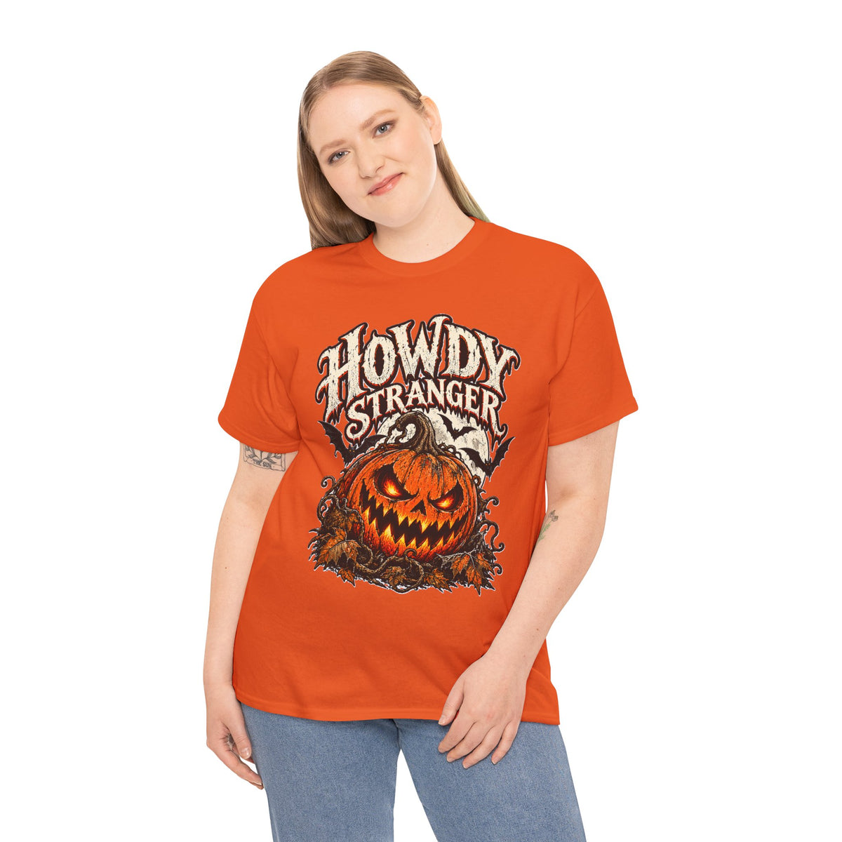 Howdy Stranger: Evil Jack-o'-Lantern Halloween T-Shirt