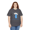 Cute Blue Bunny Tee — "Where Did the Sunshine Go?" Rainy Day Graphic T-Shirt - Where did the sunshine go? 🌧️🐰 Our little blue bunny is braving the rain with the cutest polka dot umbrella