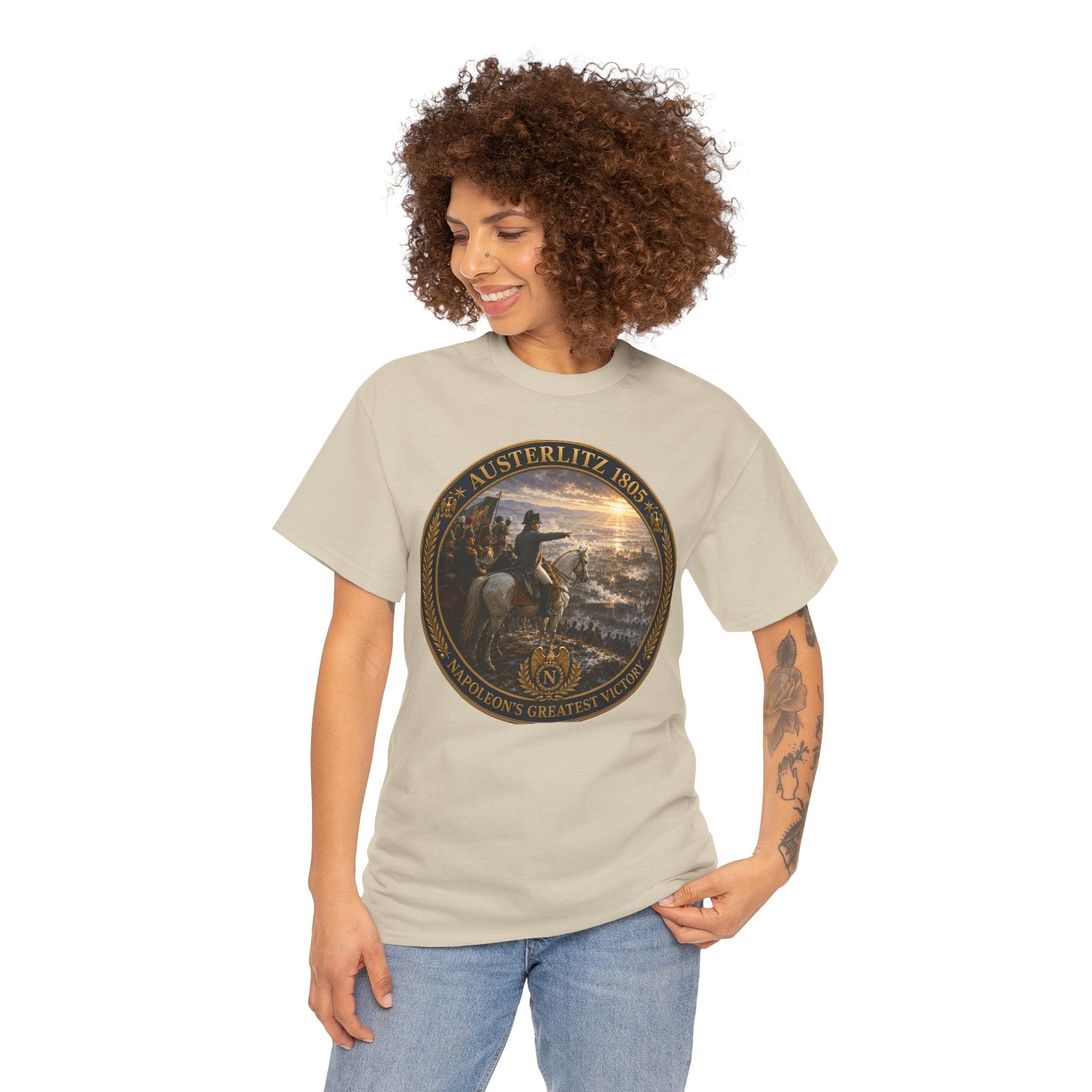 Austerlitz 1805 Battle Tee — Historical Napoleonic War Medal Design