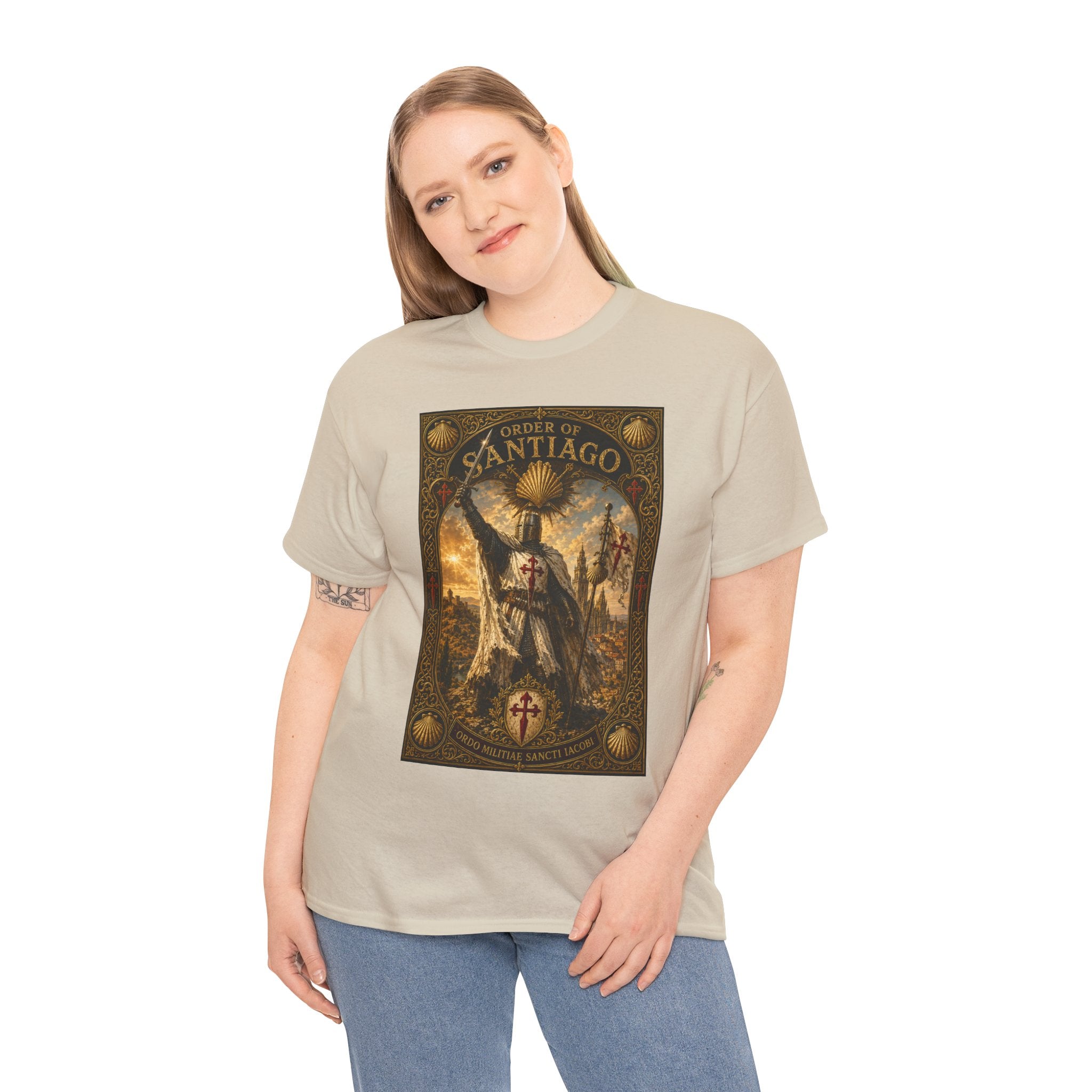Santiago Pilgrim T‑Shirt — Vintage Saint James Camino Graphic Tee