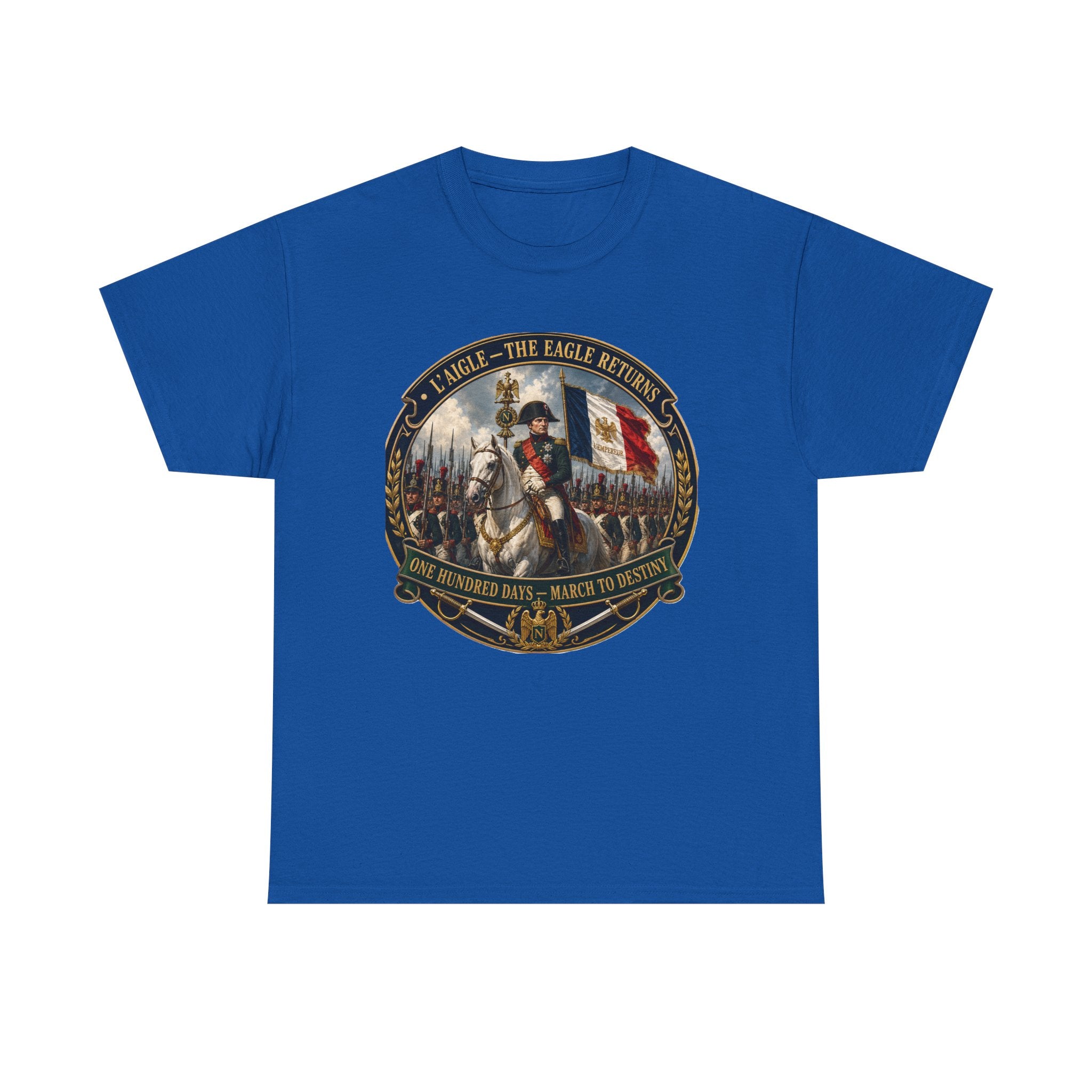 Napoleon L'Aigle The Eagle Returns One Hundred Days March to Destiny T-Shirt | Military History Tee | Napoleonic Wars Graphic T-Shirt