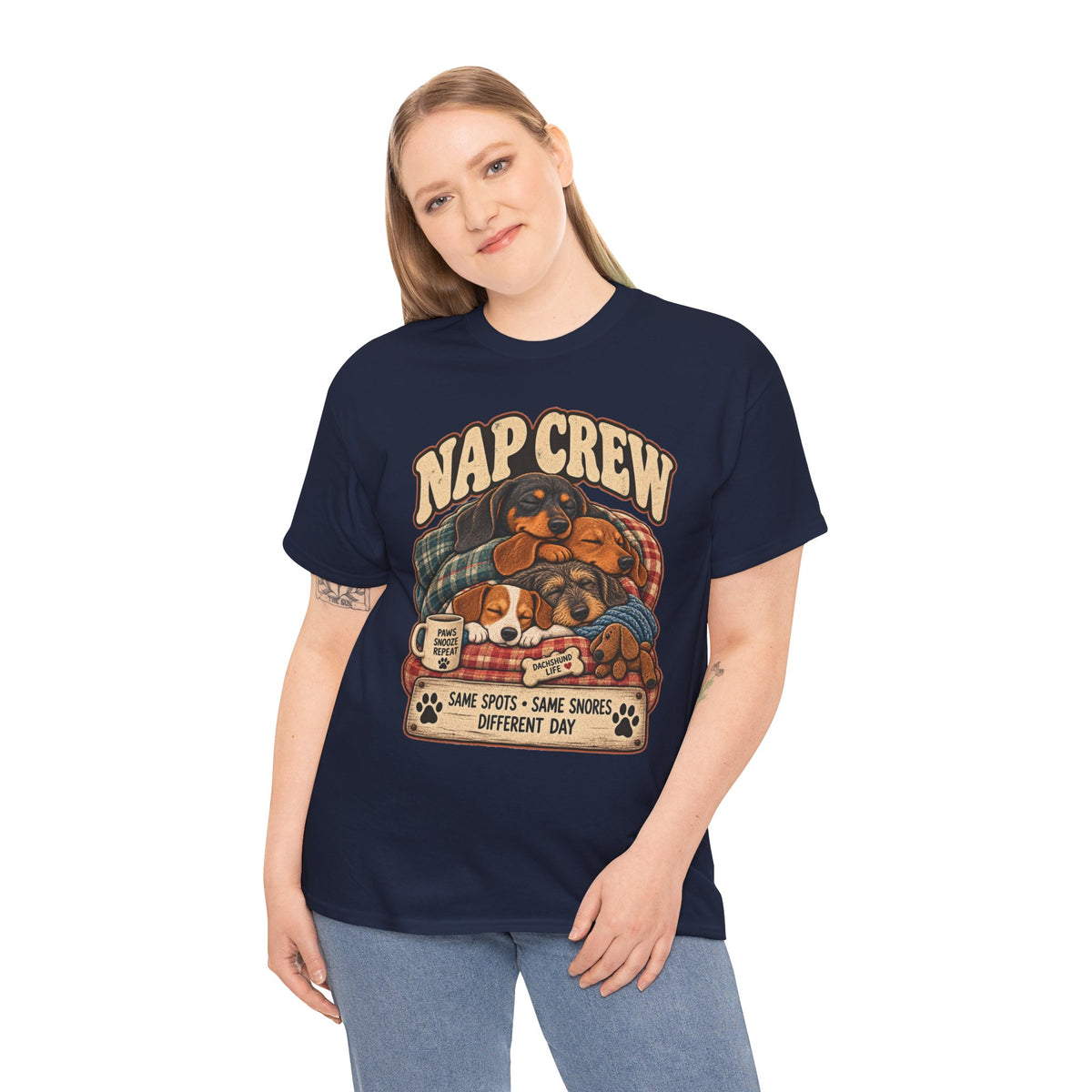 Salty Paws Sandy Snouts Dachshund Beach T-Shirt