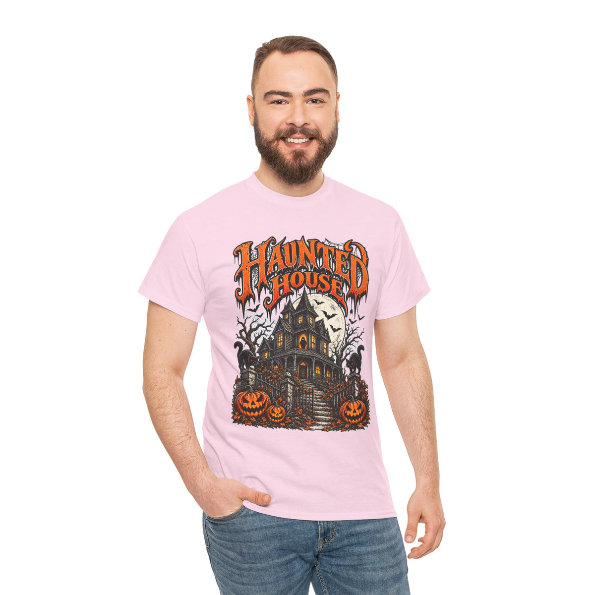 Haunted House: Vintage Halloween Jack-o'-Lantern T-Shirt