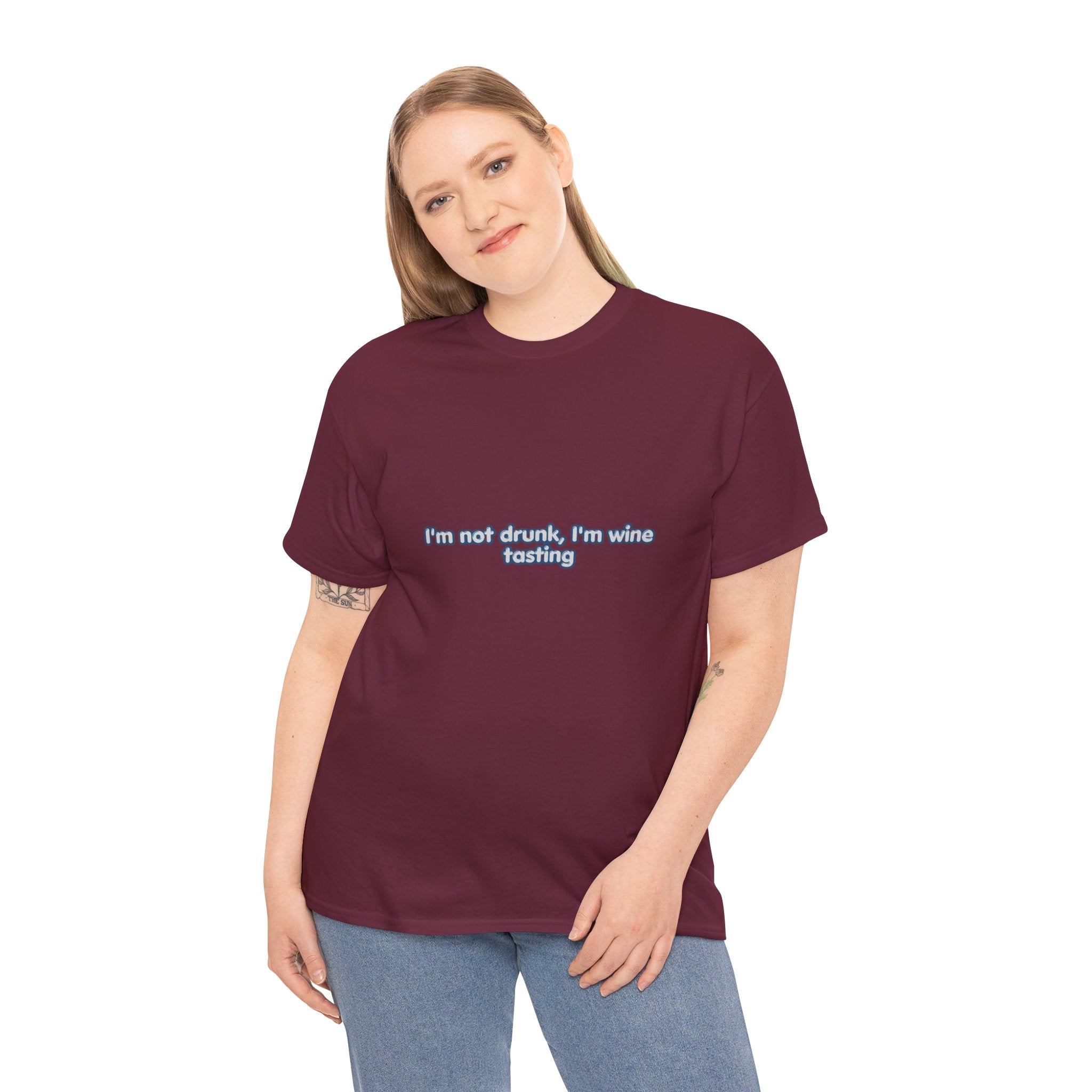 I'm Not Drunk I'm Wine Tasting T-Shirt | Funny Wine Lover Tee | Humorous Drinking Graphic T-Shirt | Gift for Wine Fans