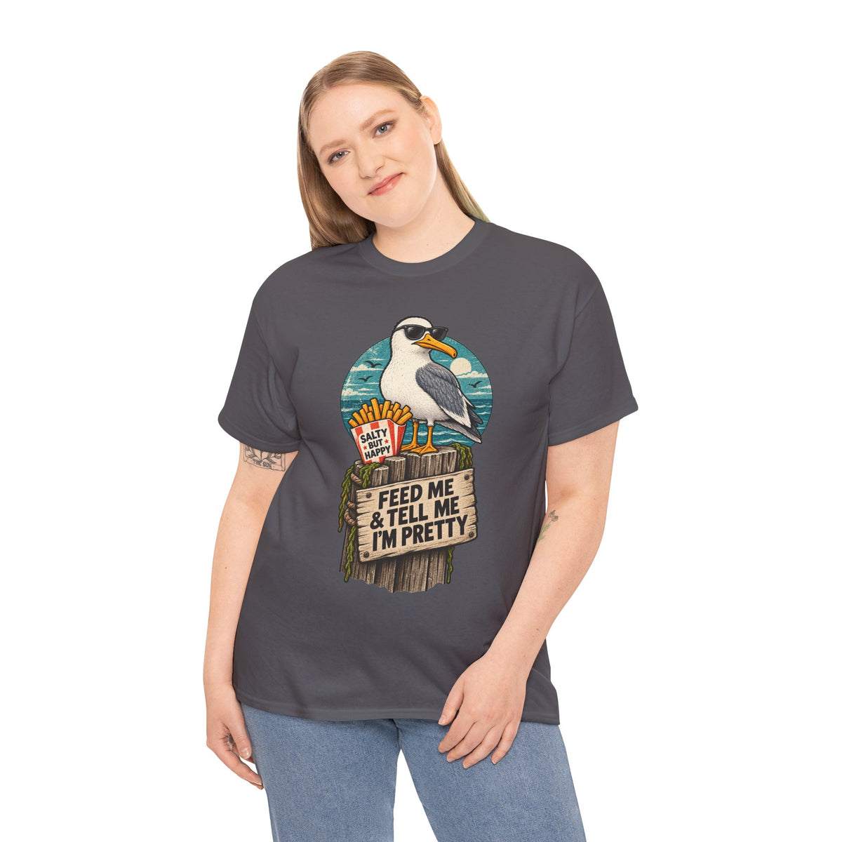 Feed Me & Tell Me I'm Pretty Seagull T-Shirt