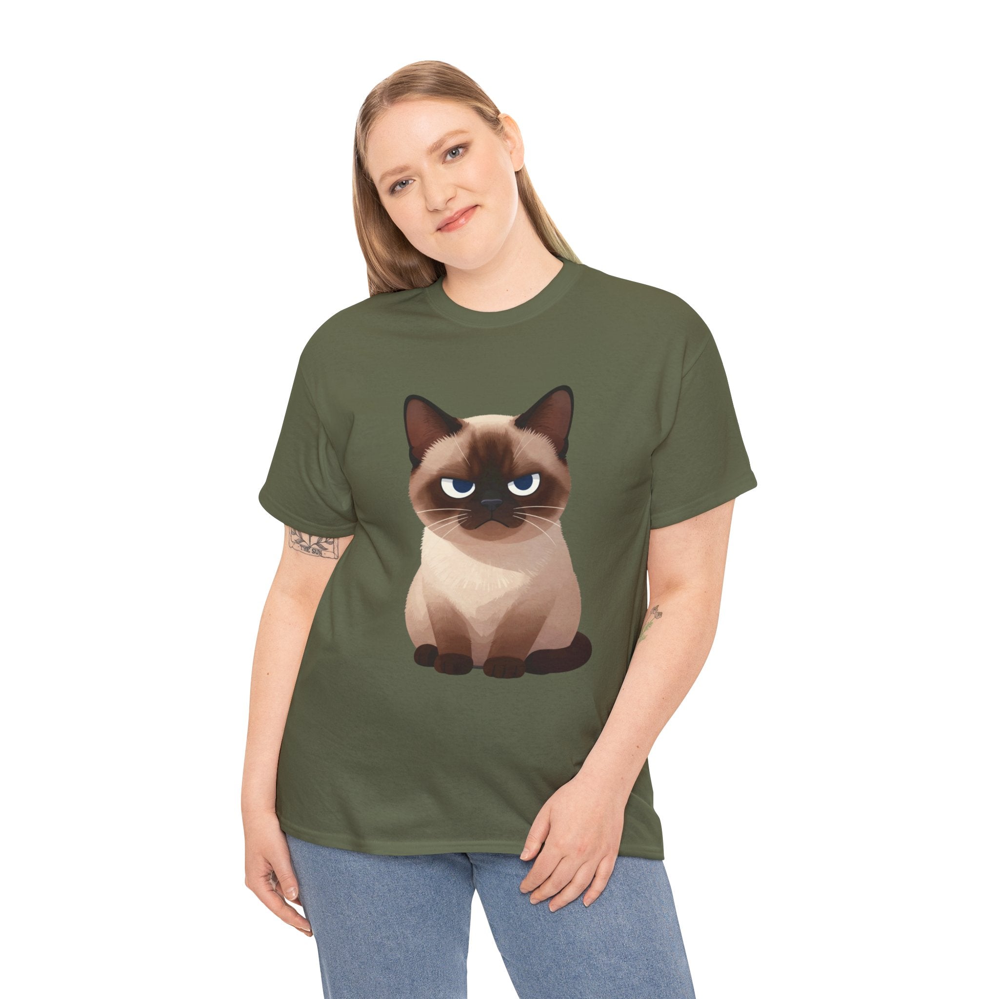 Grumpy Siamese Cat T-Shirt | Funny Sassy Cat Lover Graphic Tee
