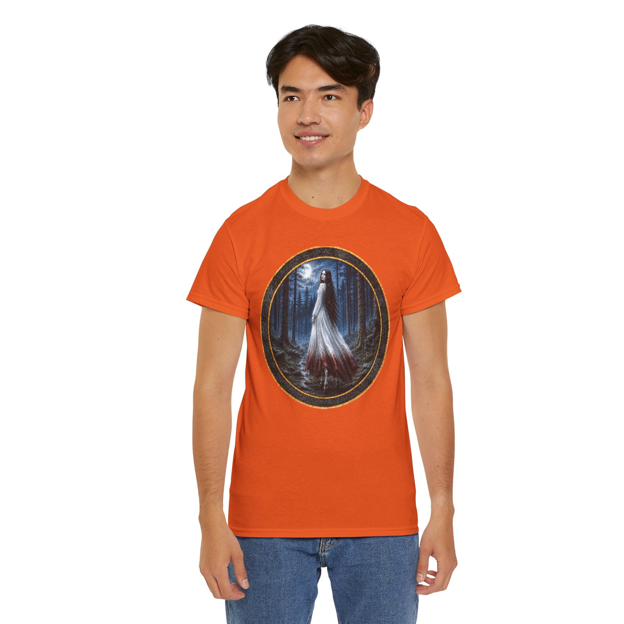 The Baobhan Sìth - Gothic Forest Bride T-Shirt – Haunted Bridal Ghost Artwork Tee