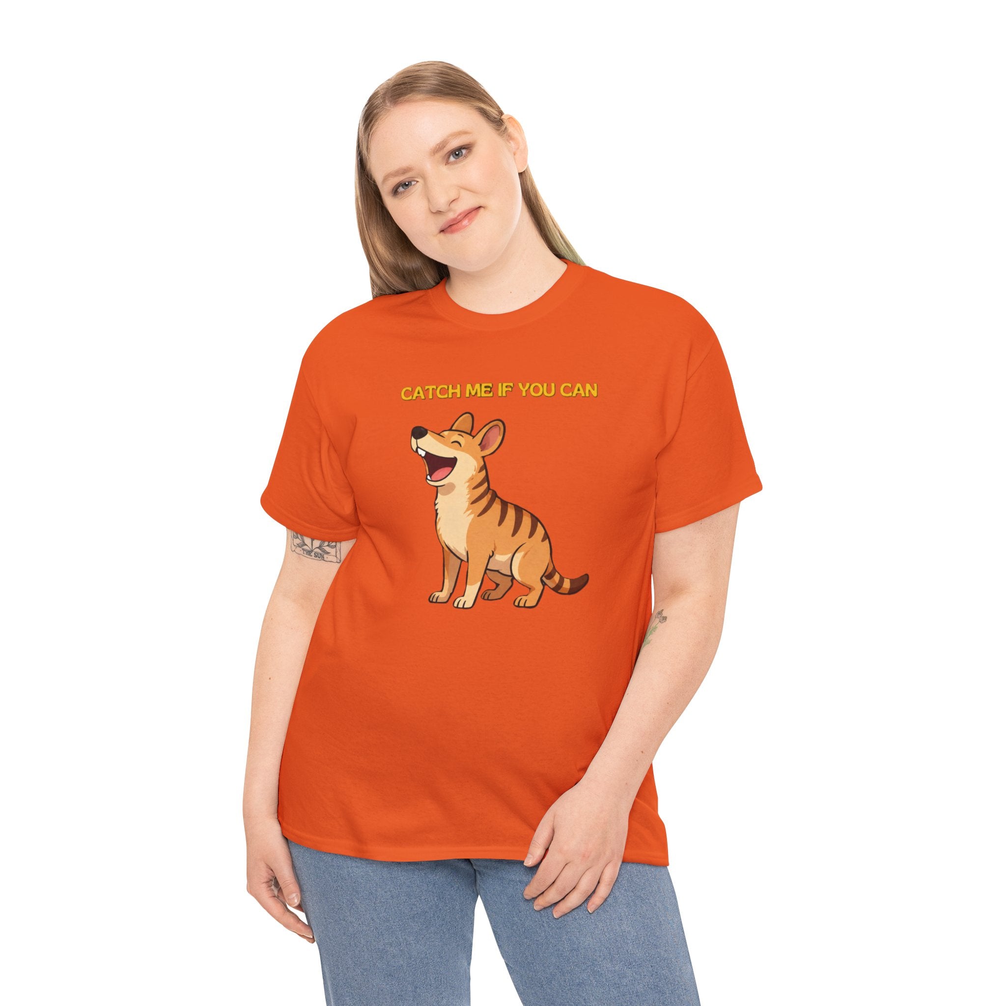 Thylacine T-Shirt | "Catch Me If You Can" Funny Tasmanian Tiger Tee