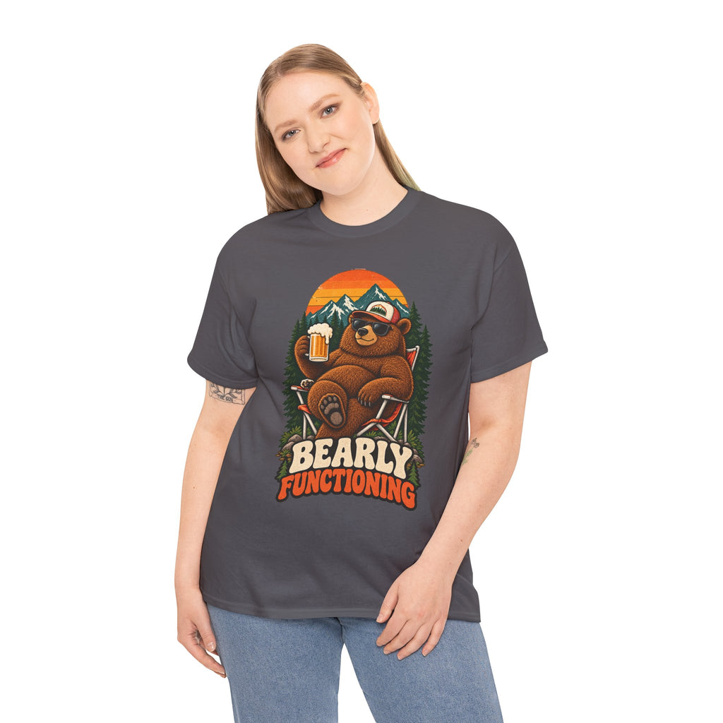 Bearly Functioning Grizzly Bear Camping T-Shirt