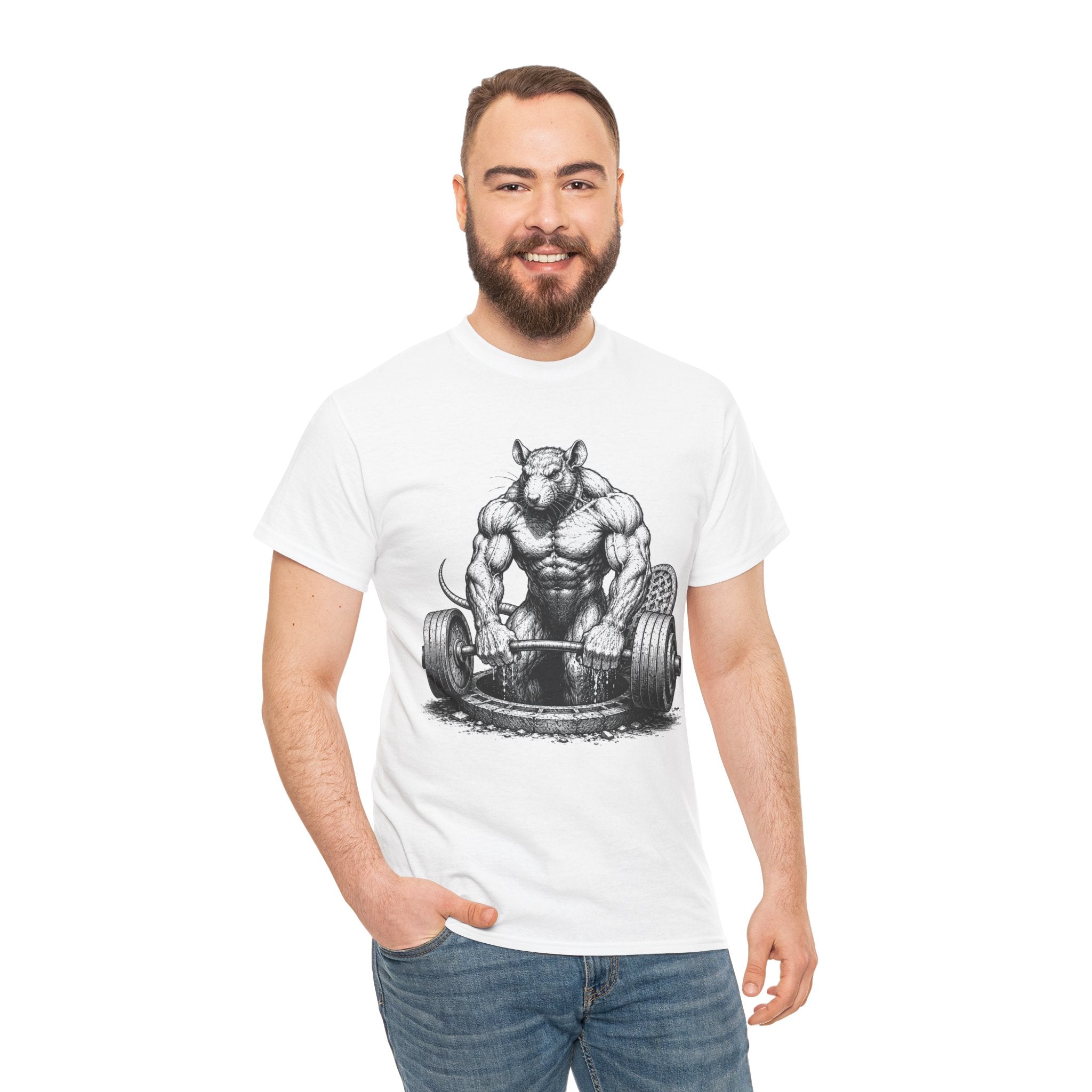 Gym Rat T-Shirt | Bodybuilder Rat Deadlift Illustration Tee