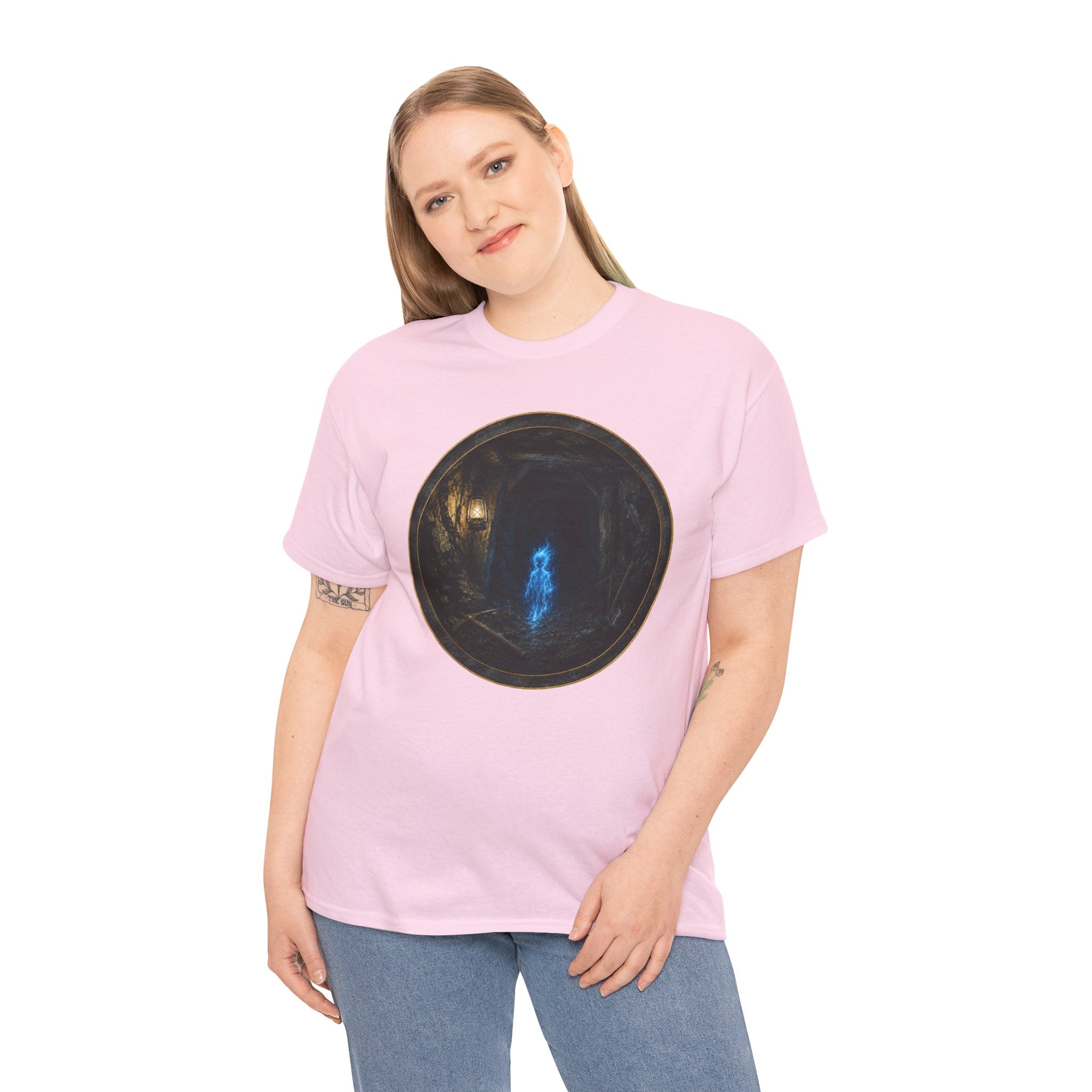 Blue Cap - Mystic Portal Tee — Blue Spirit Circle Graphic T-Shirt