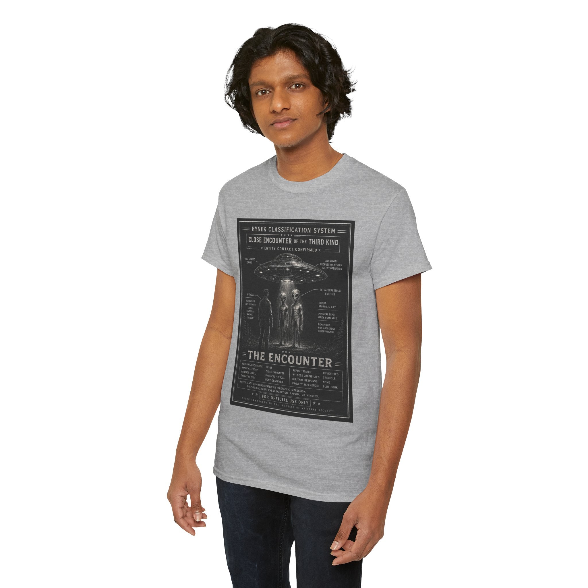 The Encounter – Close Encounter of the Third Kind Field Classification Guide Vintage Graphic T-Shirt