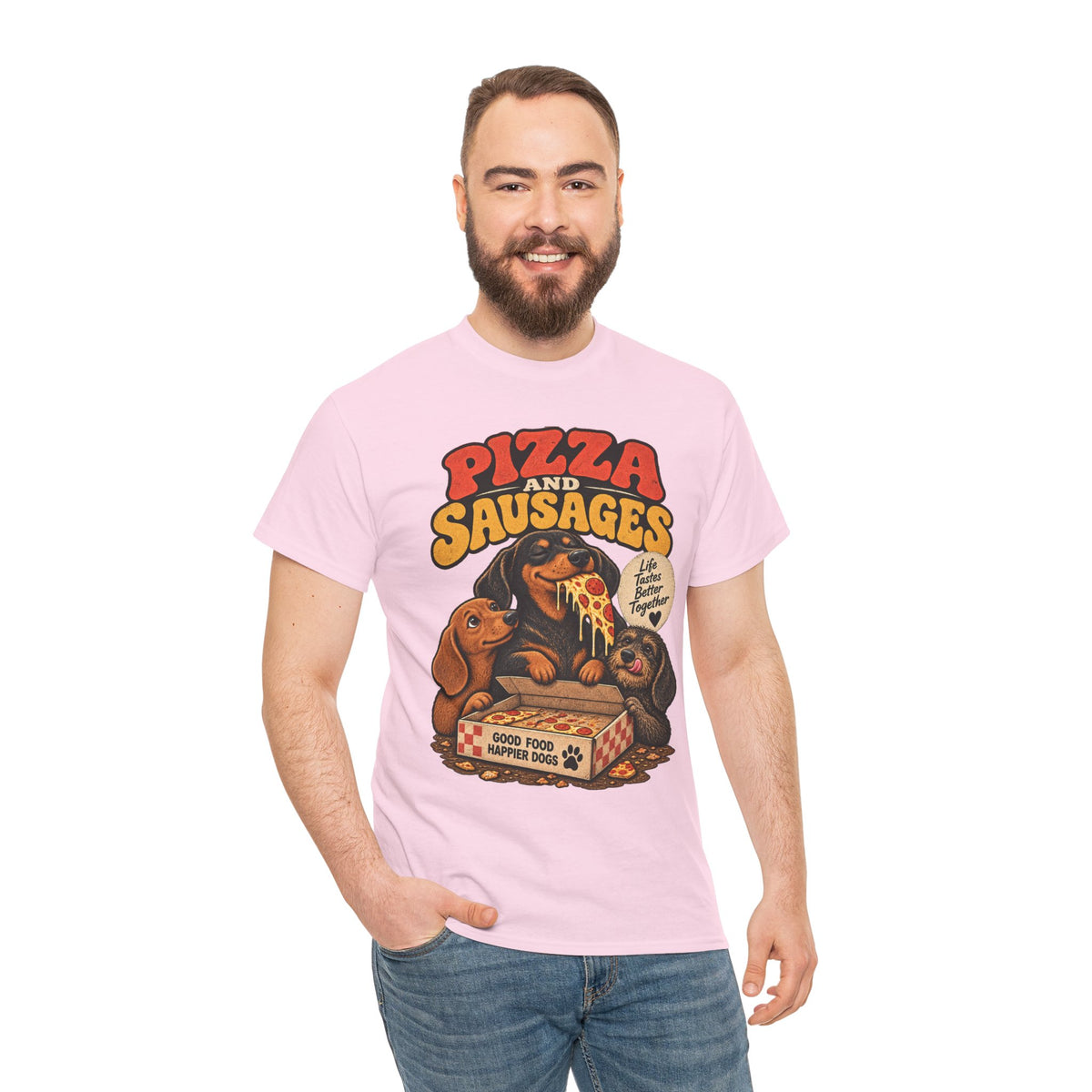 Pizza and Sausages Dachshund T-Shirt