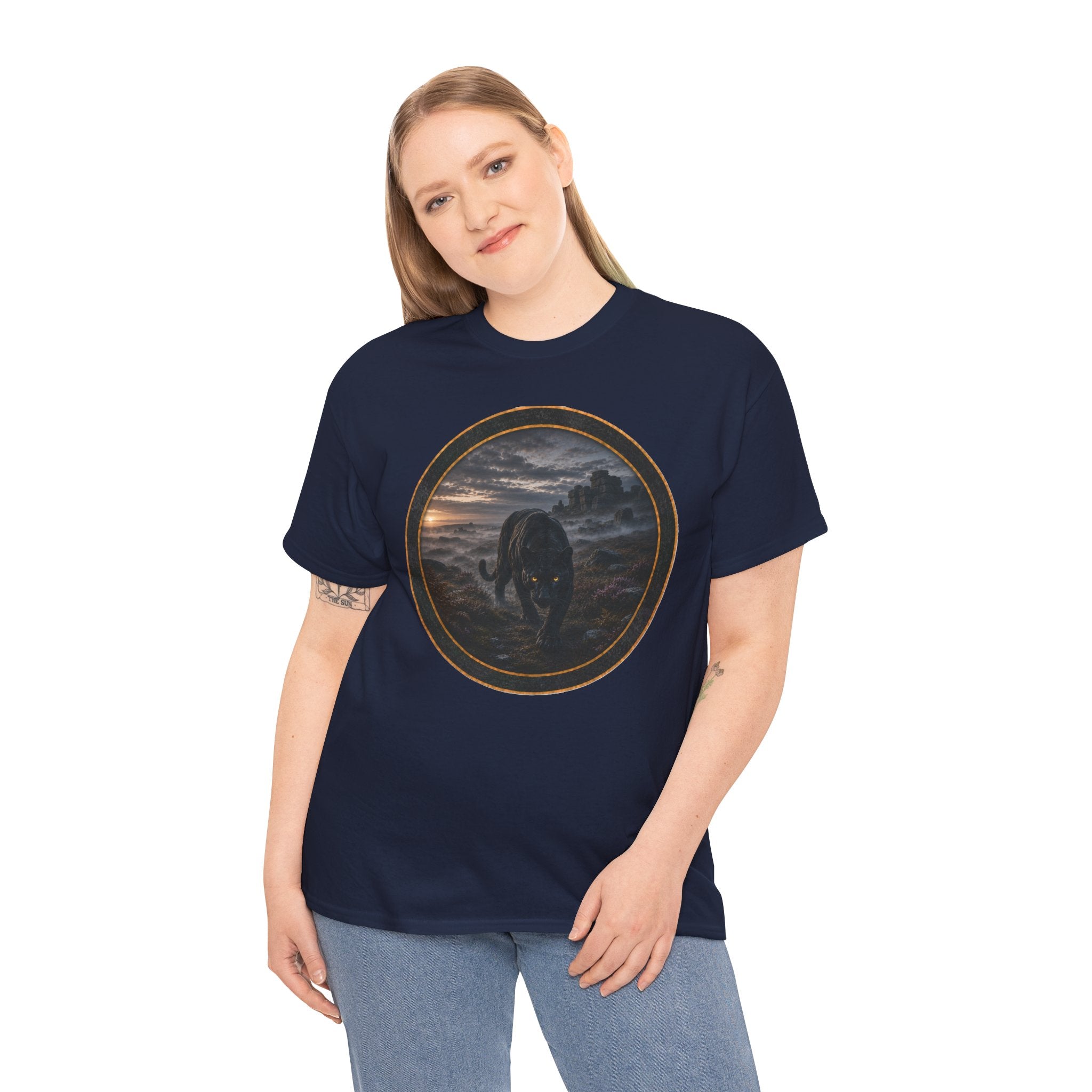 The Beast of Bodmin Moor T‑Shirt — Dark Night - Still out there Graphic Tee