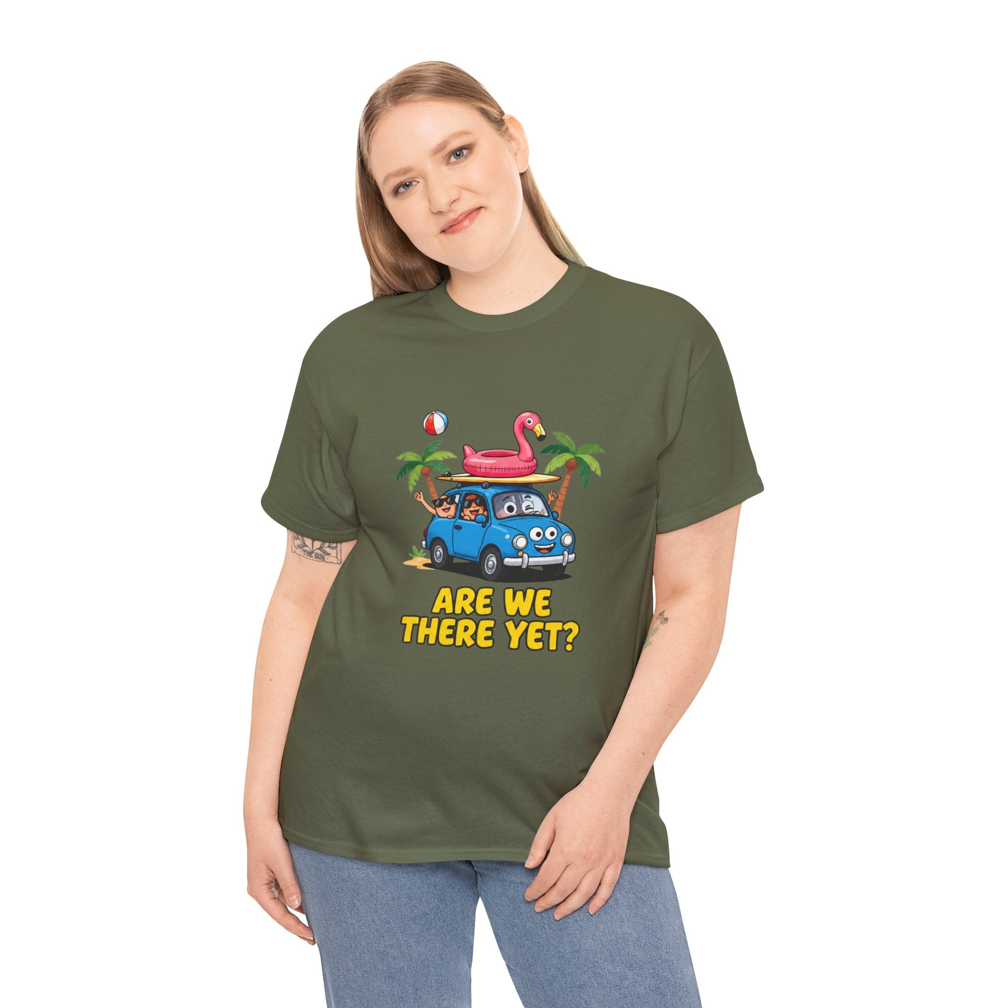 Are We There Yet T-Shirt – Funny Family Road Trip Holiday Car Graphic Tee | Summer Beach Cartoon Motoring