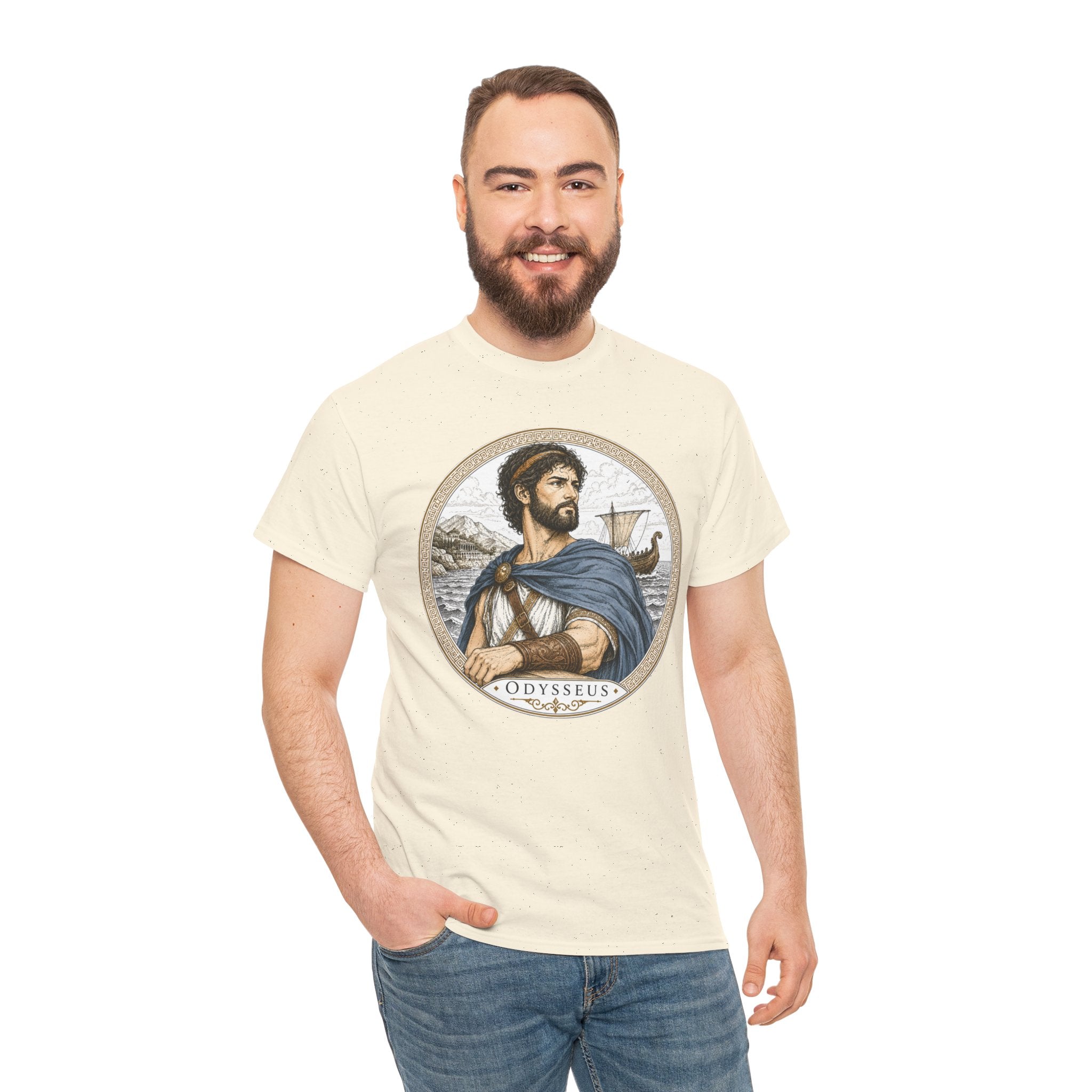 Odysseus Greek Mythology T-Shirt — Ancient Warrior Hero Trojan War Odyssey