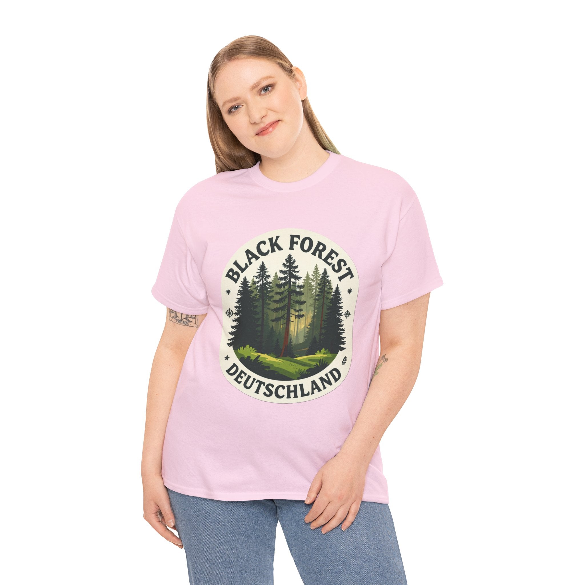 Black Forest T-Shirt | Schwarzwald Deutschland Hiking Tee | Germany Forest Badge Graphic Shirt | Germany Travel Gift