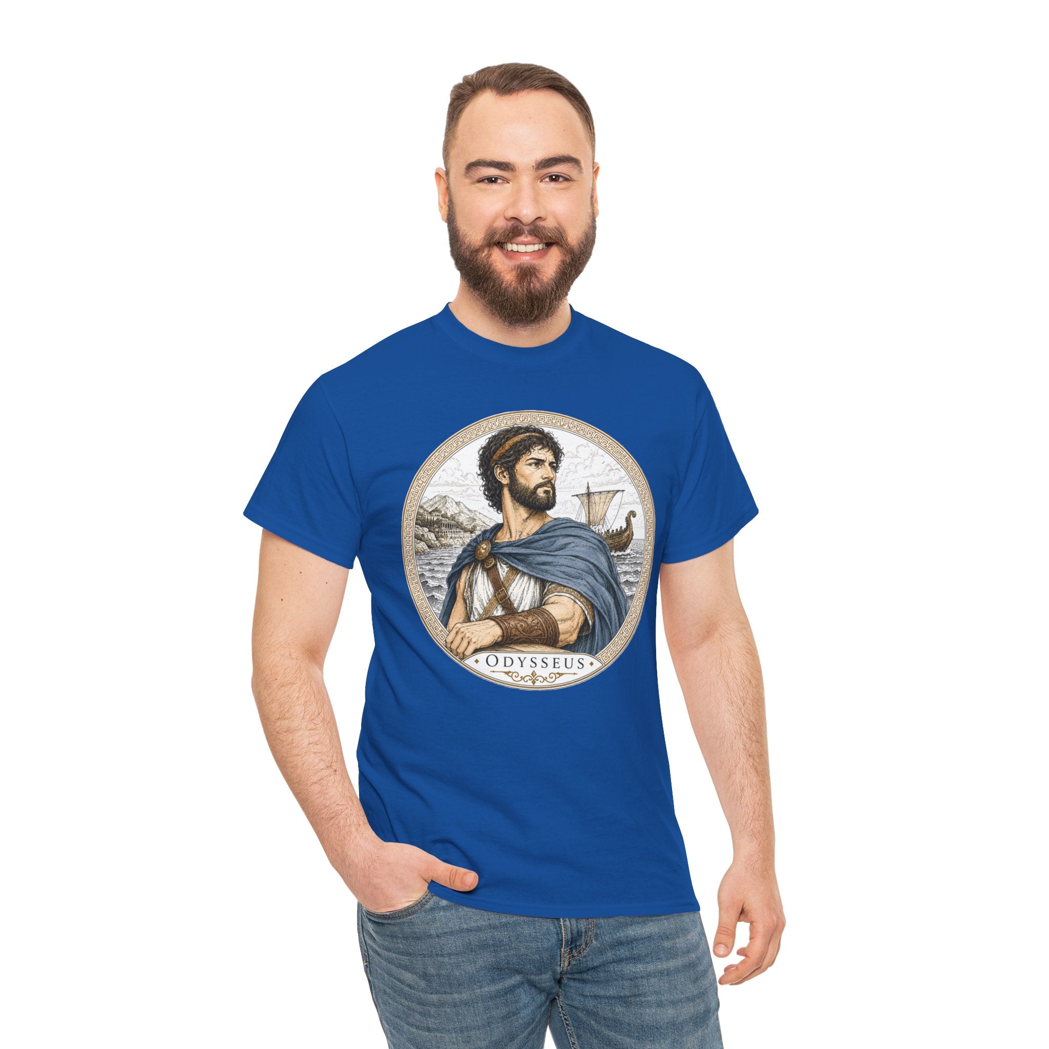 Odysseus Greek Mythology T-Shirt — Ancient Warrior Hero Trojan War Odyssey