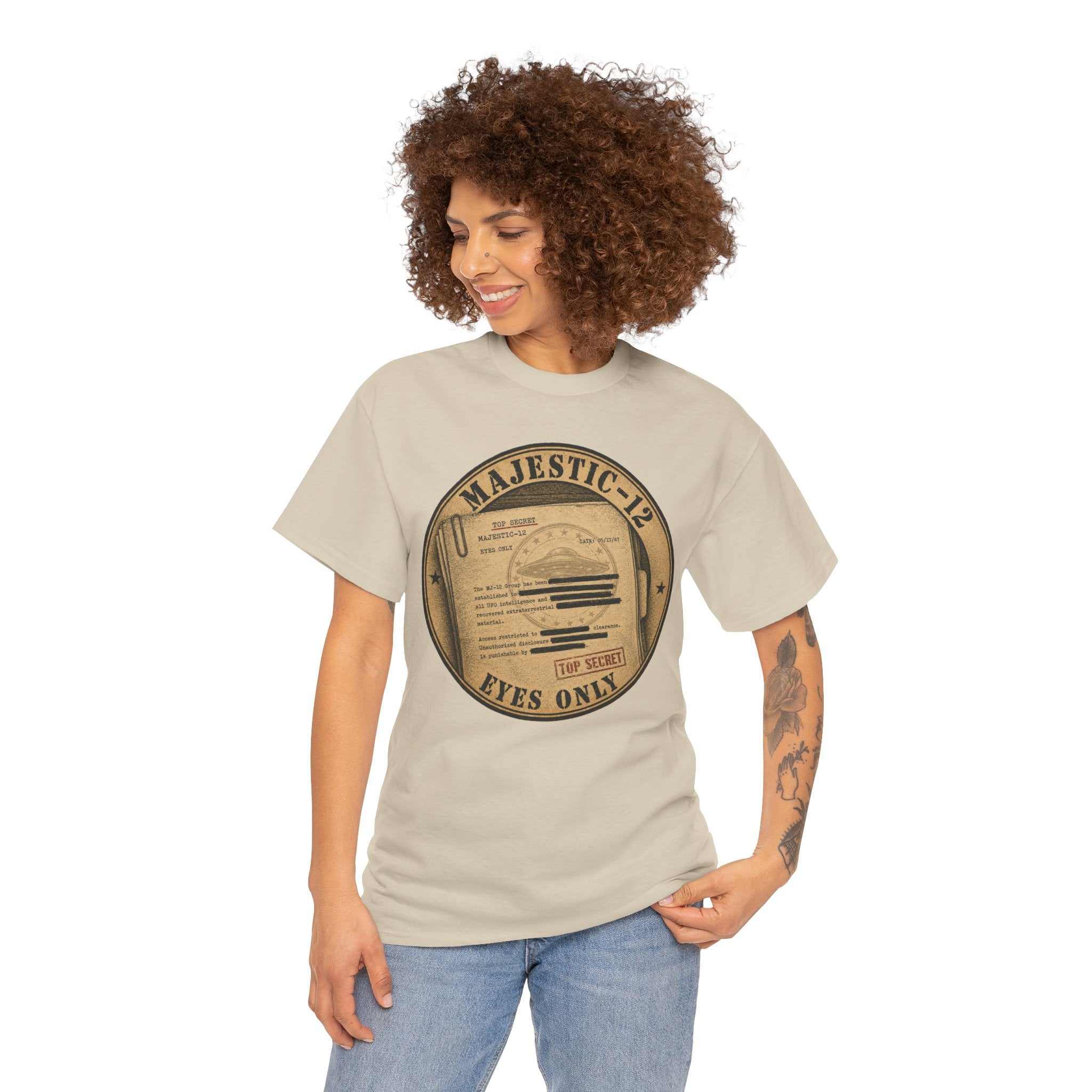 Majestic-12 T-Shirt | Redacted UFO Document Tee