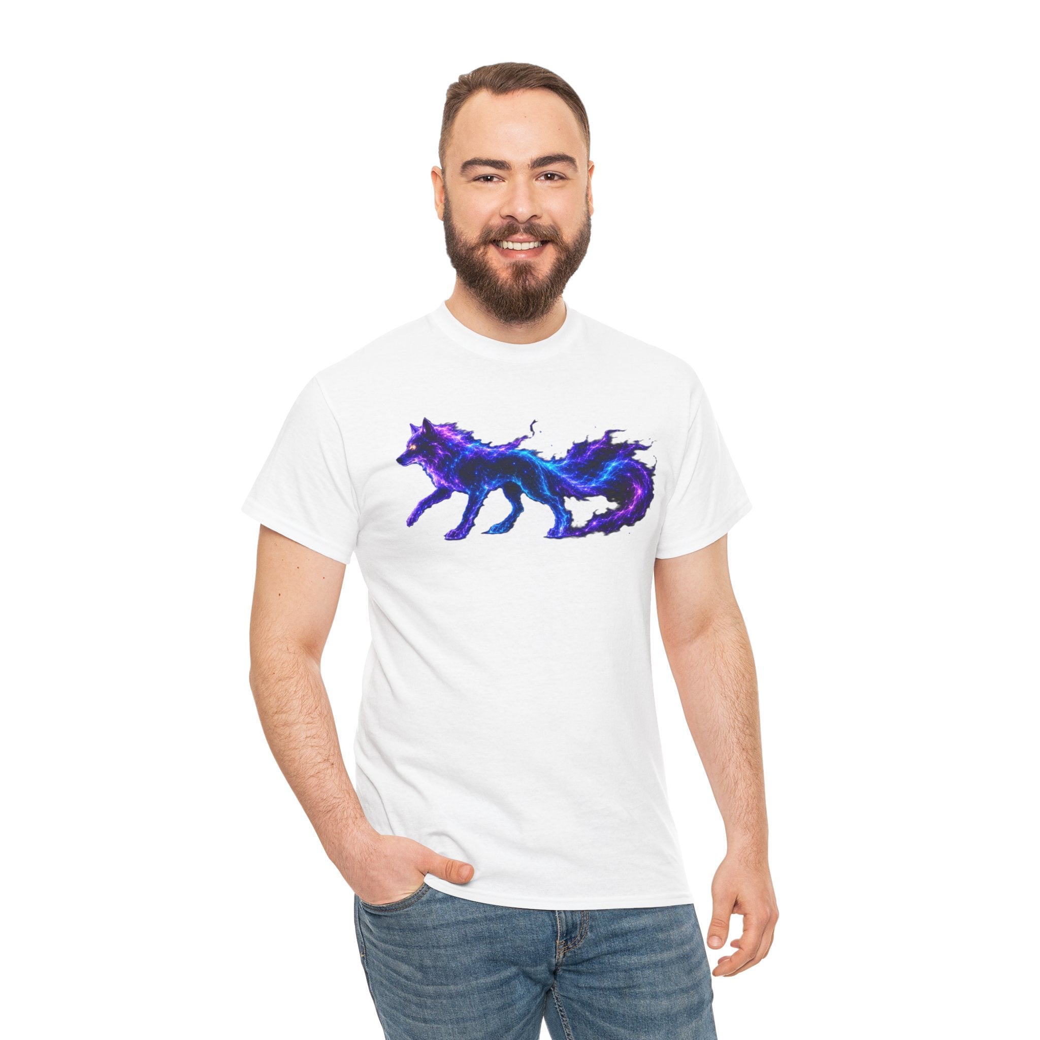 Galaxy Wolf T-Shirt | Cosmic Nebula Wolf Graphic Tee | Celestial Spirit Animal Shirt | Starlight Wolf Lover Art