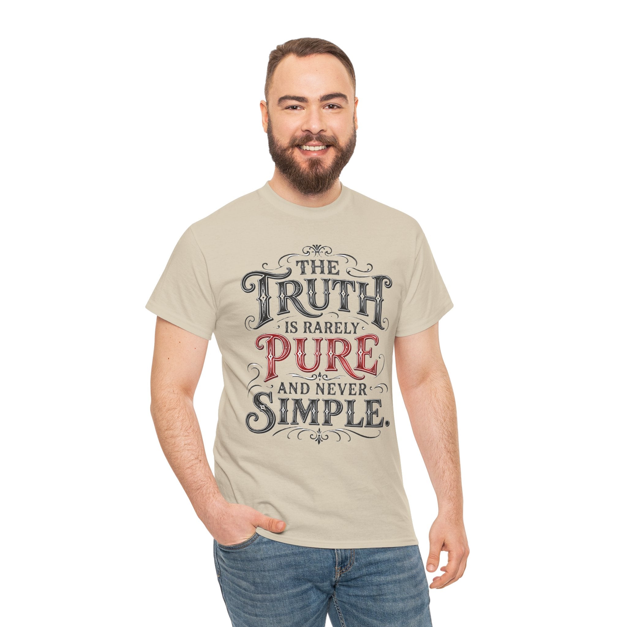 The Truth Is Rarely Pure and Never Simple T-Shirt  | Unisex Vintage Tee Typography