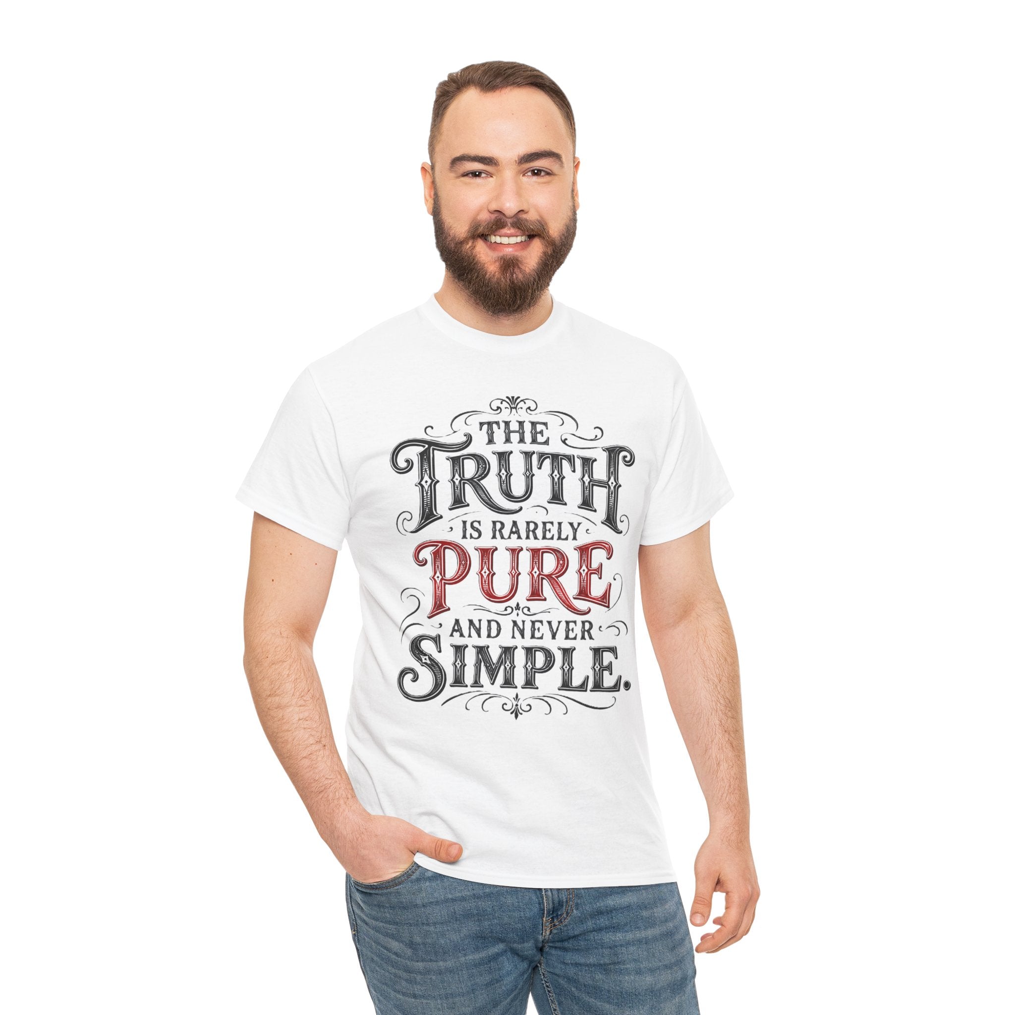 The Truth Is Rarely Pure and Never Simple T-Shirt  | Unisex Vintage Tee Typography