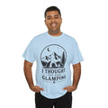 Camping T-Shirt — "I Thought You Said Glamping" Funny Outdoor Tee- The bell tent was booked. Then someone had a better idea.